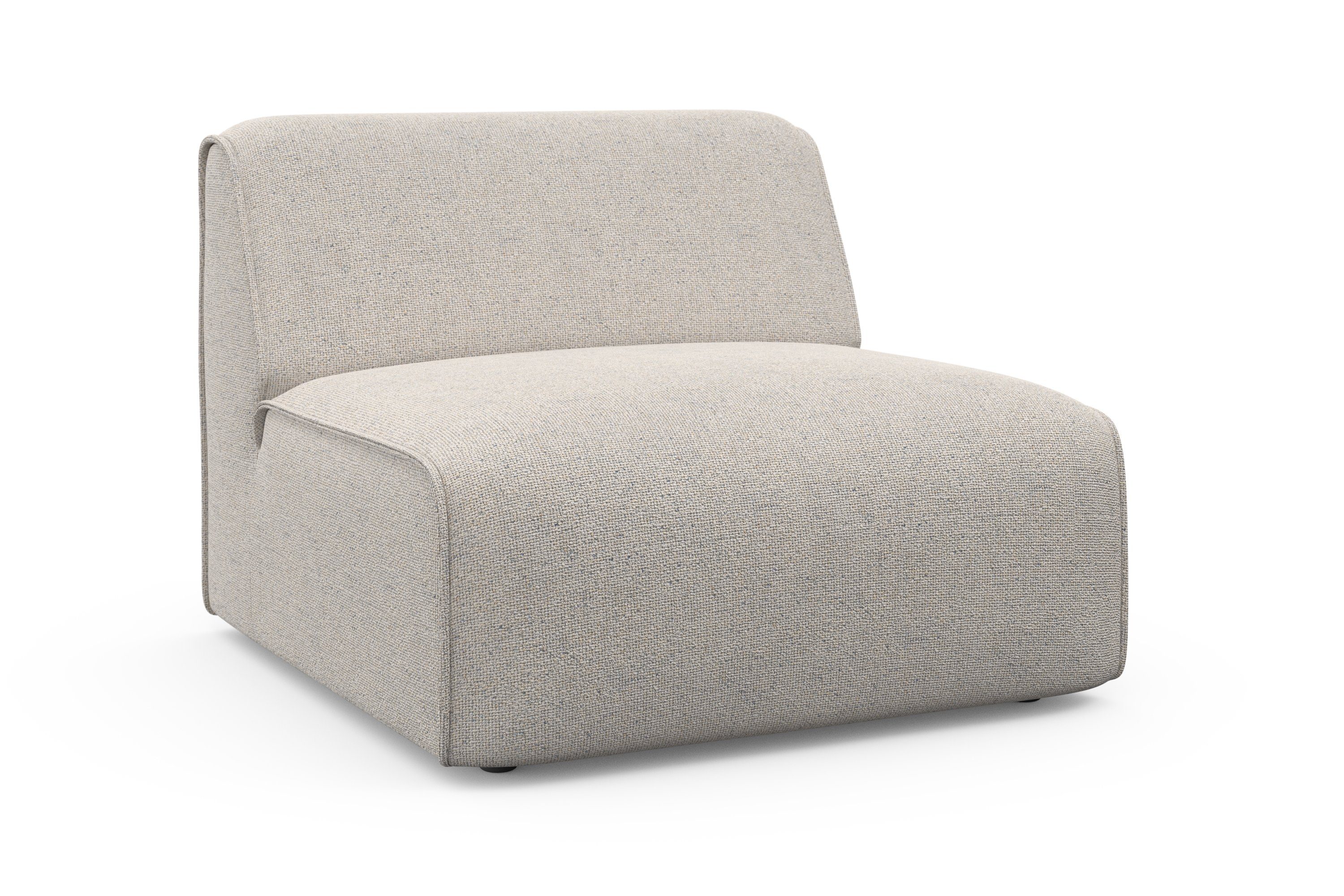RAUM.ID Fauteuil Merid sofa-middenelement, afmetingen B/D/H: 84/97/46 cm als module of apart te gebruiken, voor individuele samenstelling
