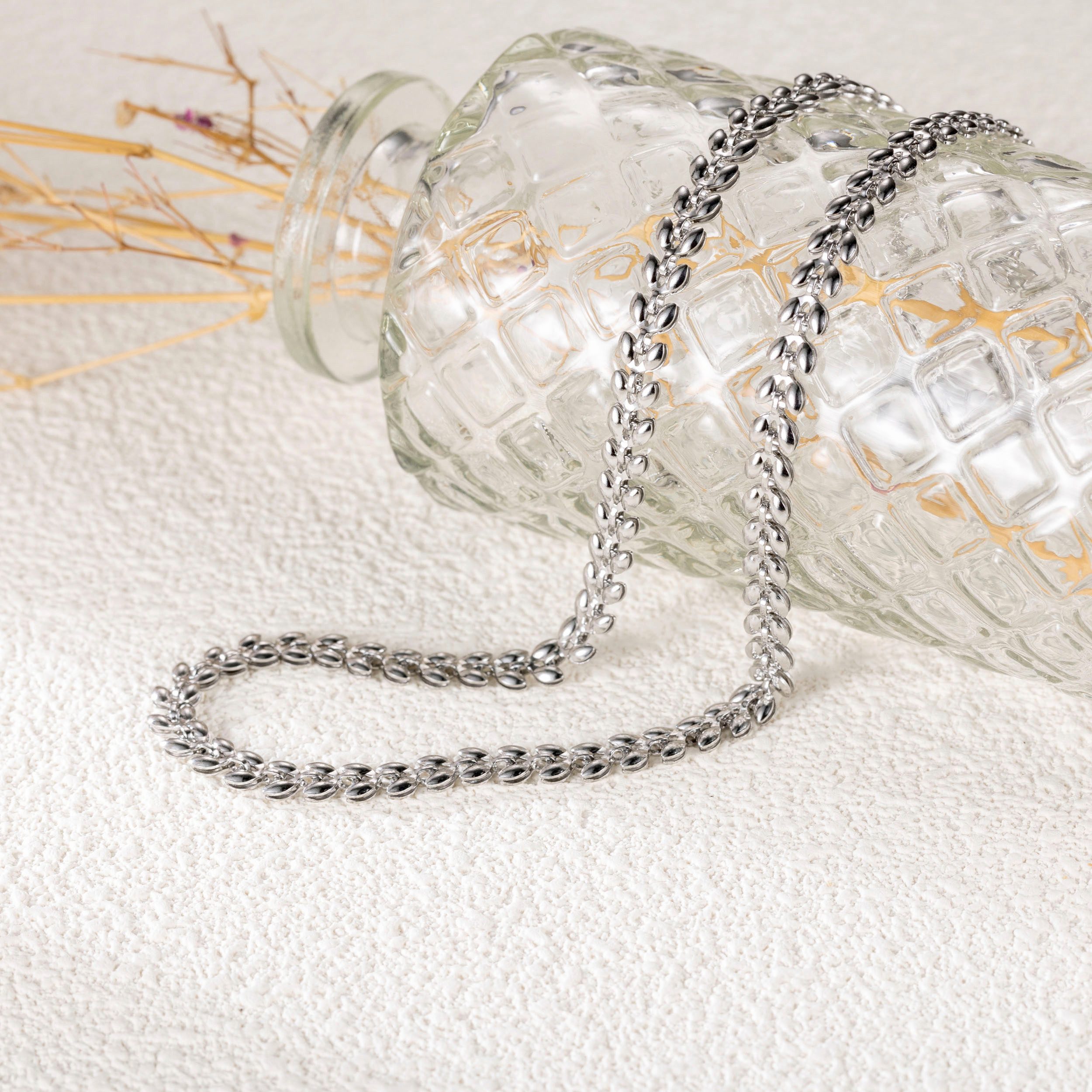 Firetti Edelstalen ketting Sieraden cadeau roestvrijstalen halssieraden halsketting tarwearen