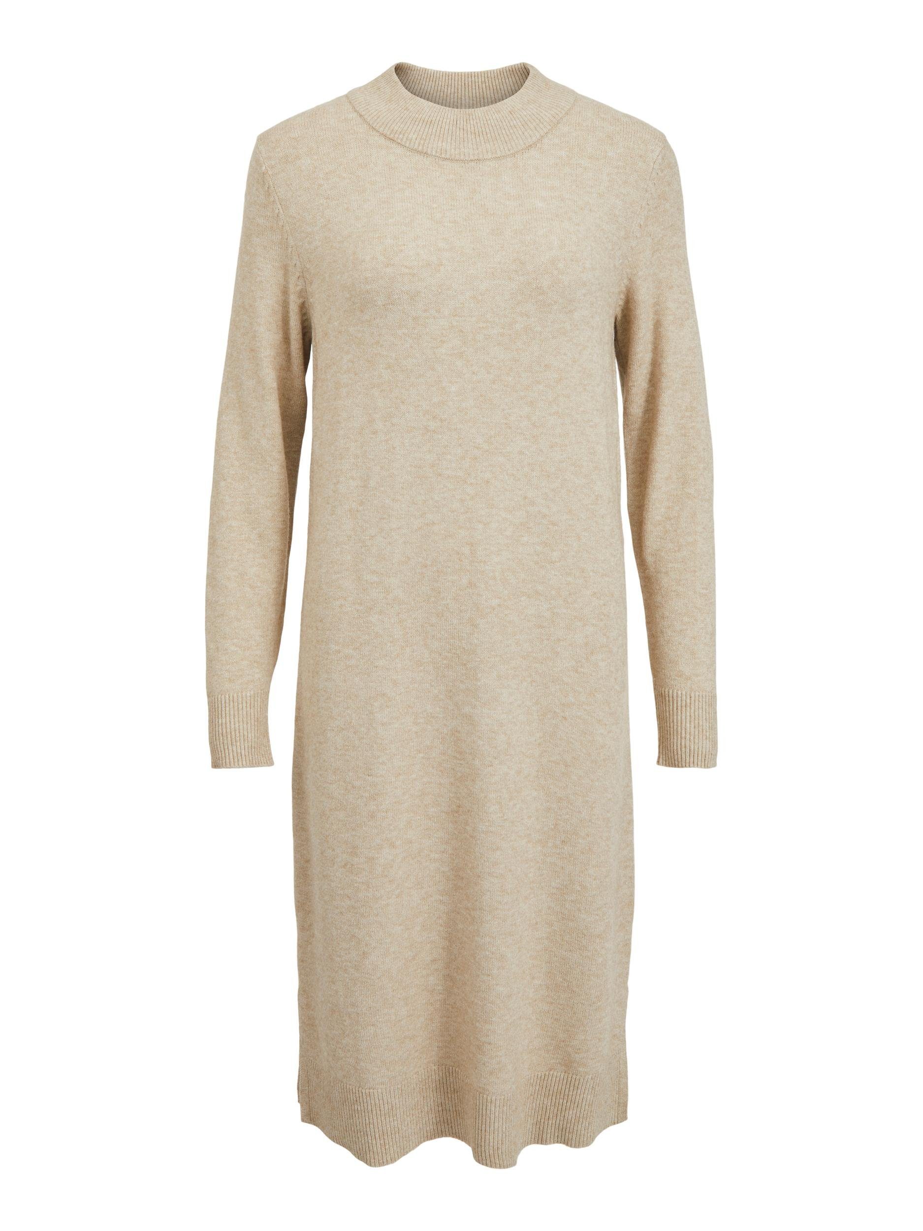 Vila Gebreide jurk VIRIL CREW NECK L/S MIDI DRESS - NOOS