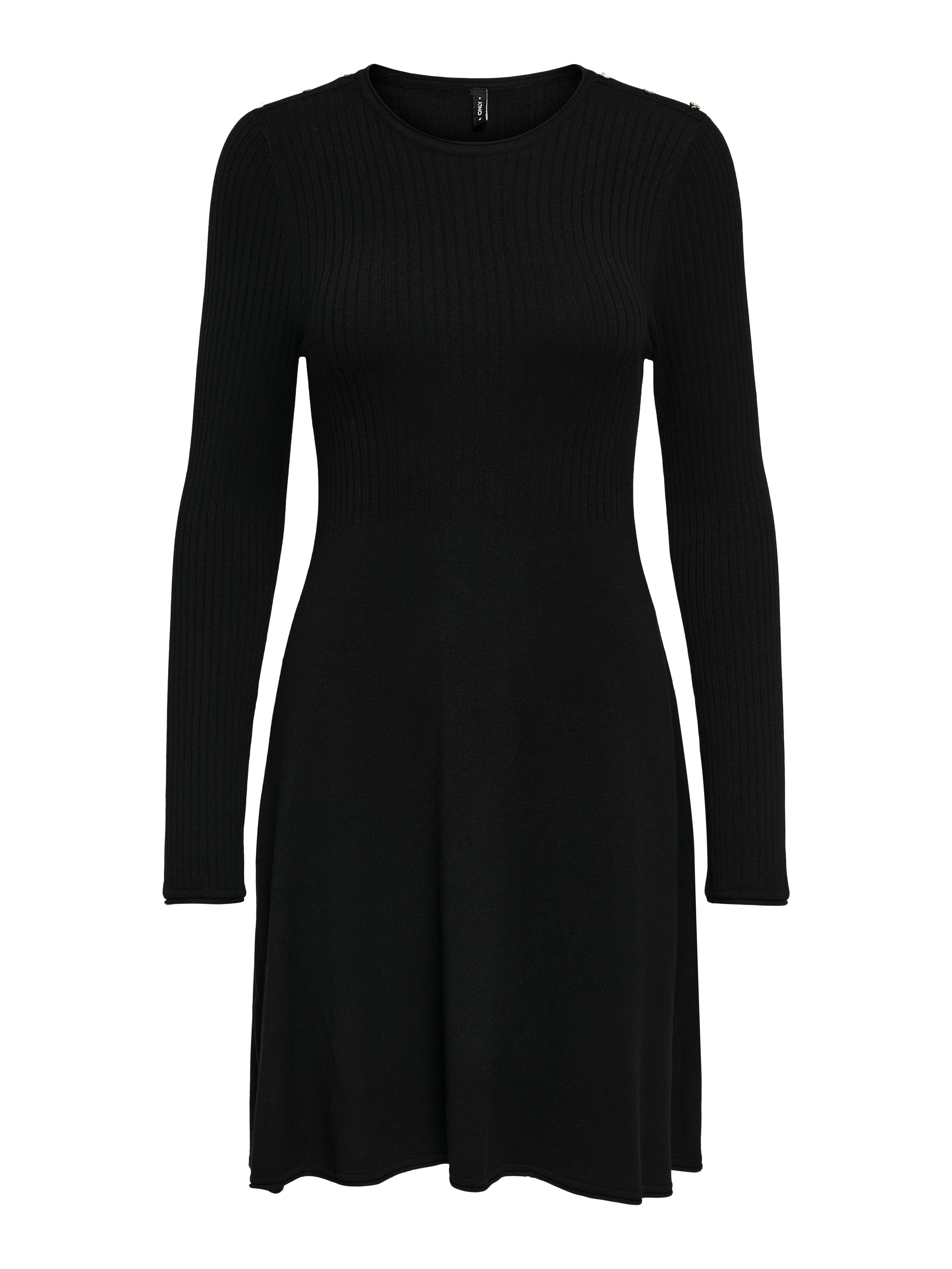 Only Midi-jurk ONLMILA SL BUTTON O-NECK DRESS EX KNT