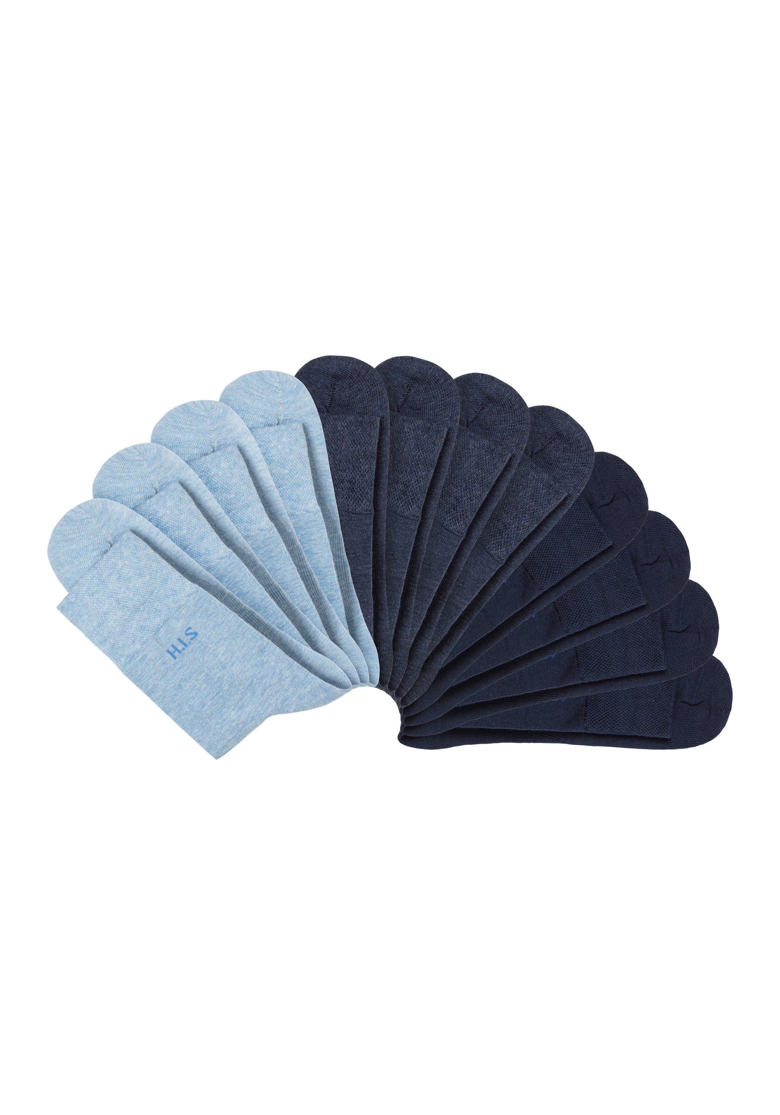 H.I.S Sokken zonder snijdende elastiek (set, 12 paar)