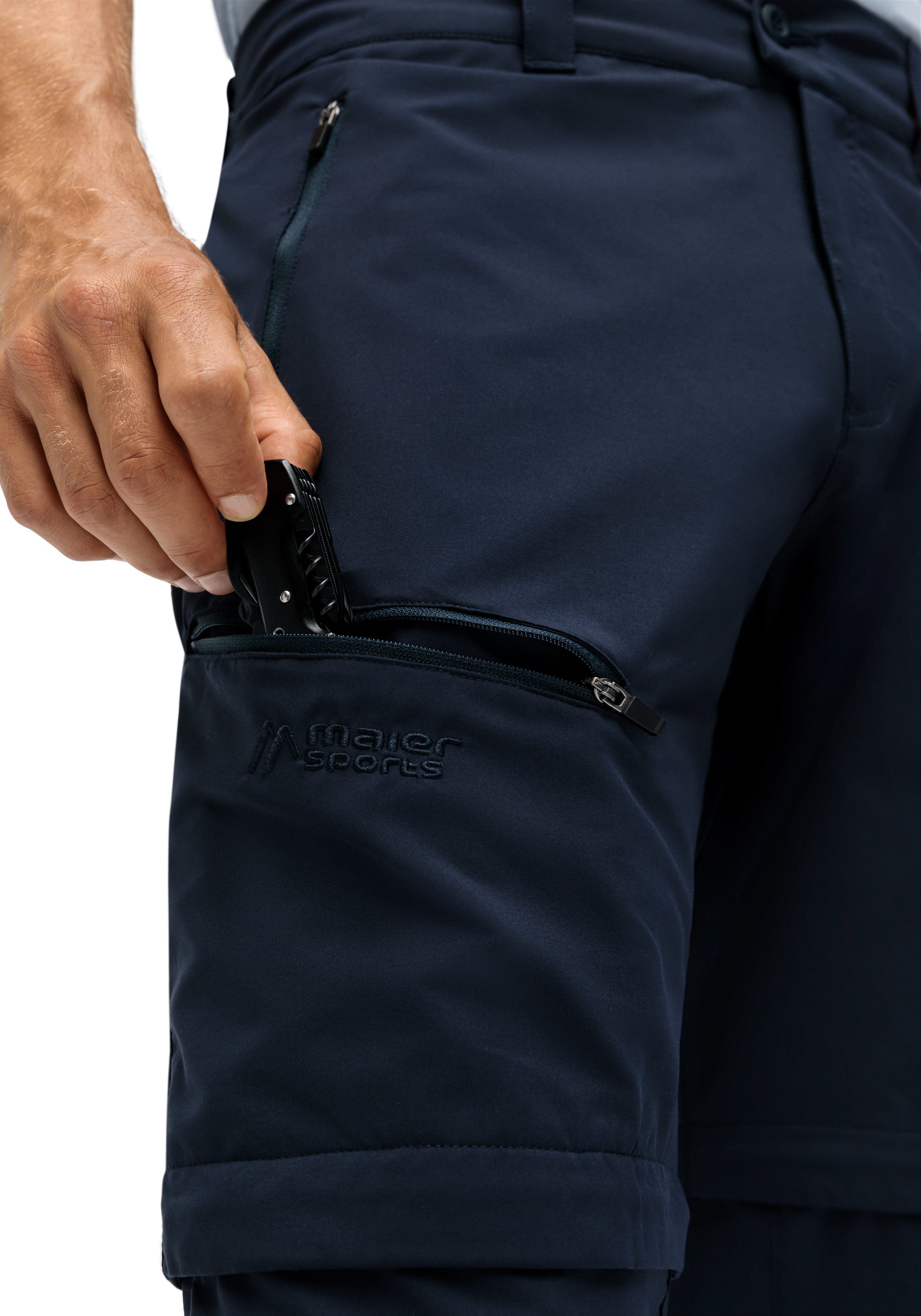 Maier Sports Outdoorbroek Tajo Zip Loop Heren wandelbroek, zip-off functionele broek, 4 zakken, regular fit