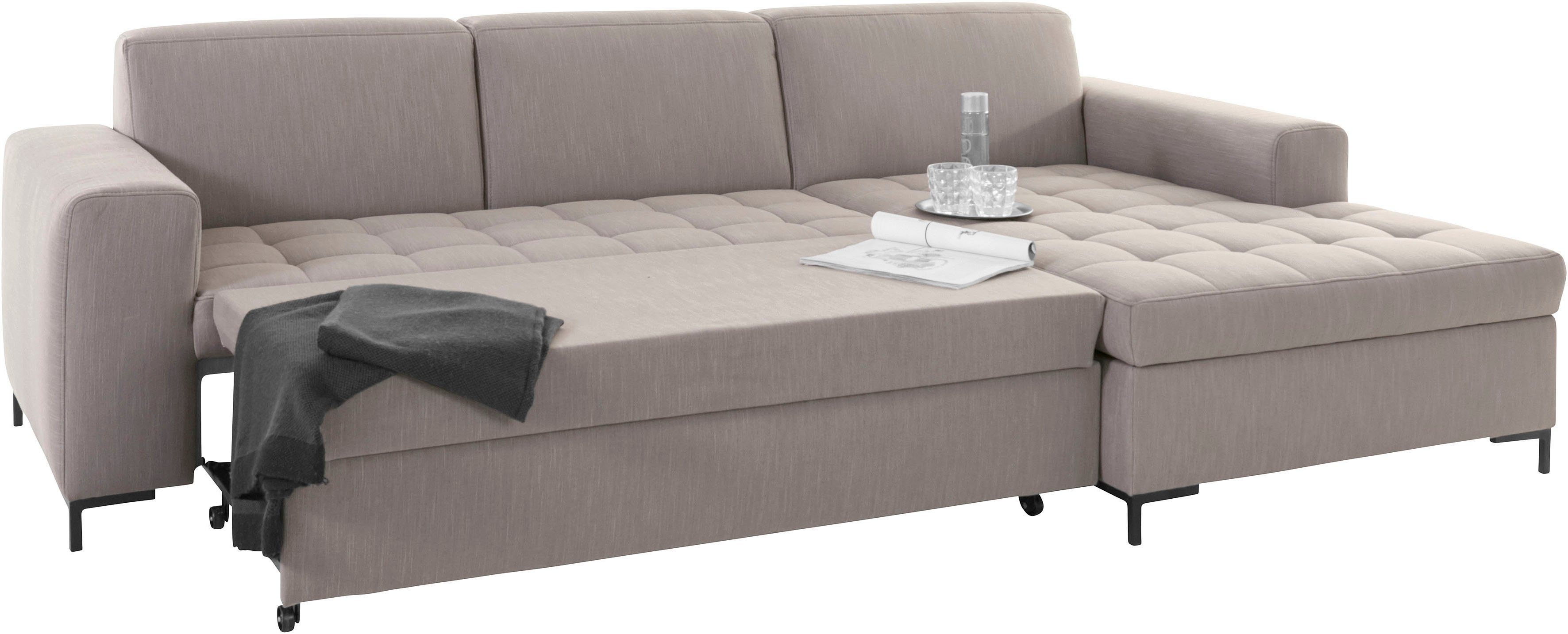 OTTO products Hoekbank Grazzo L-vorm hoogwaardige stoffen van gerecycled materiaal, stiksels op de zitting