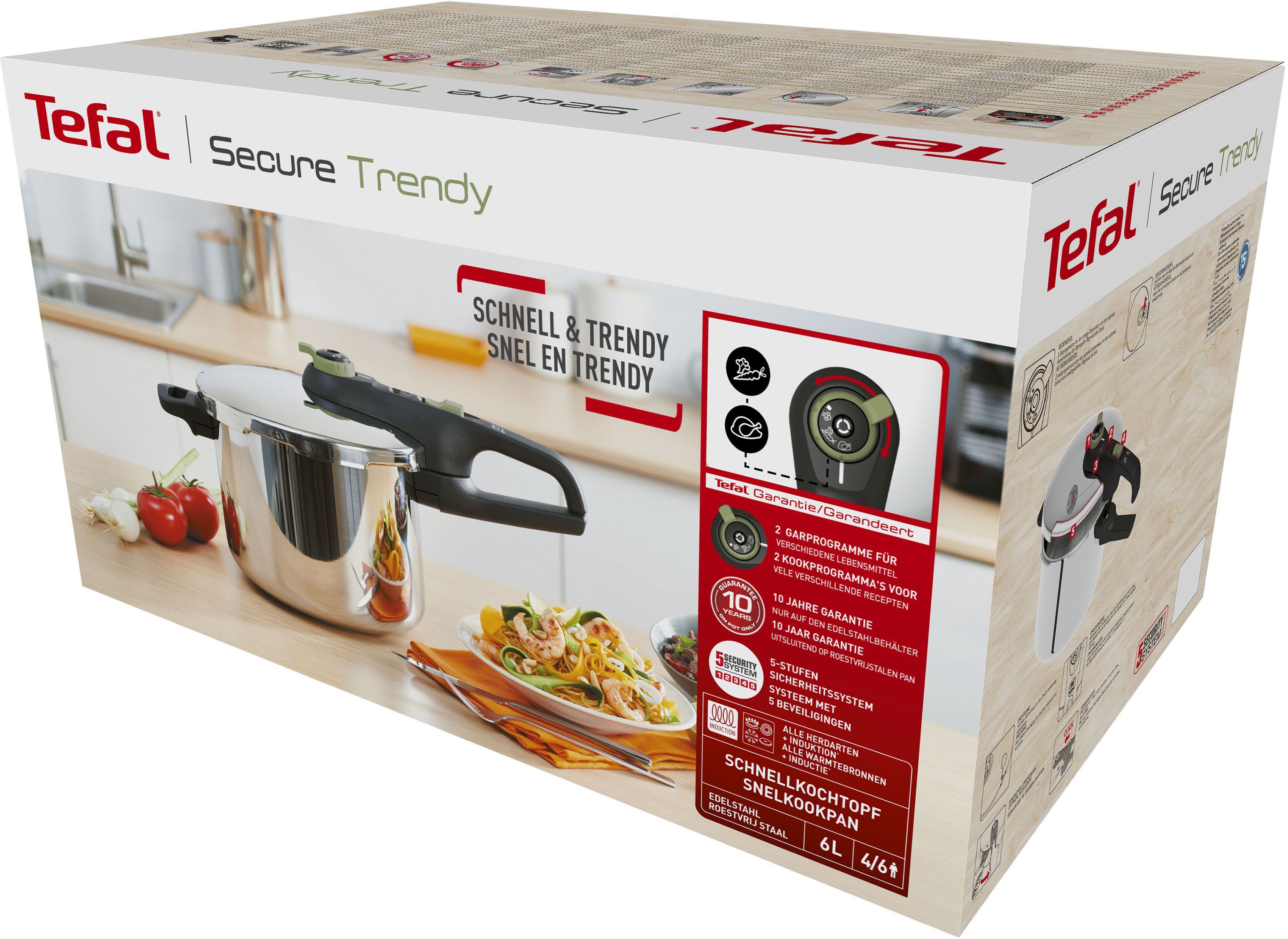 Tefal Snelkookpan Secure Trendy (1-delig)