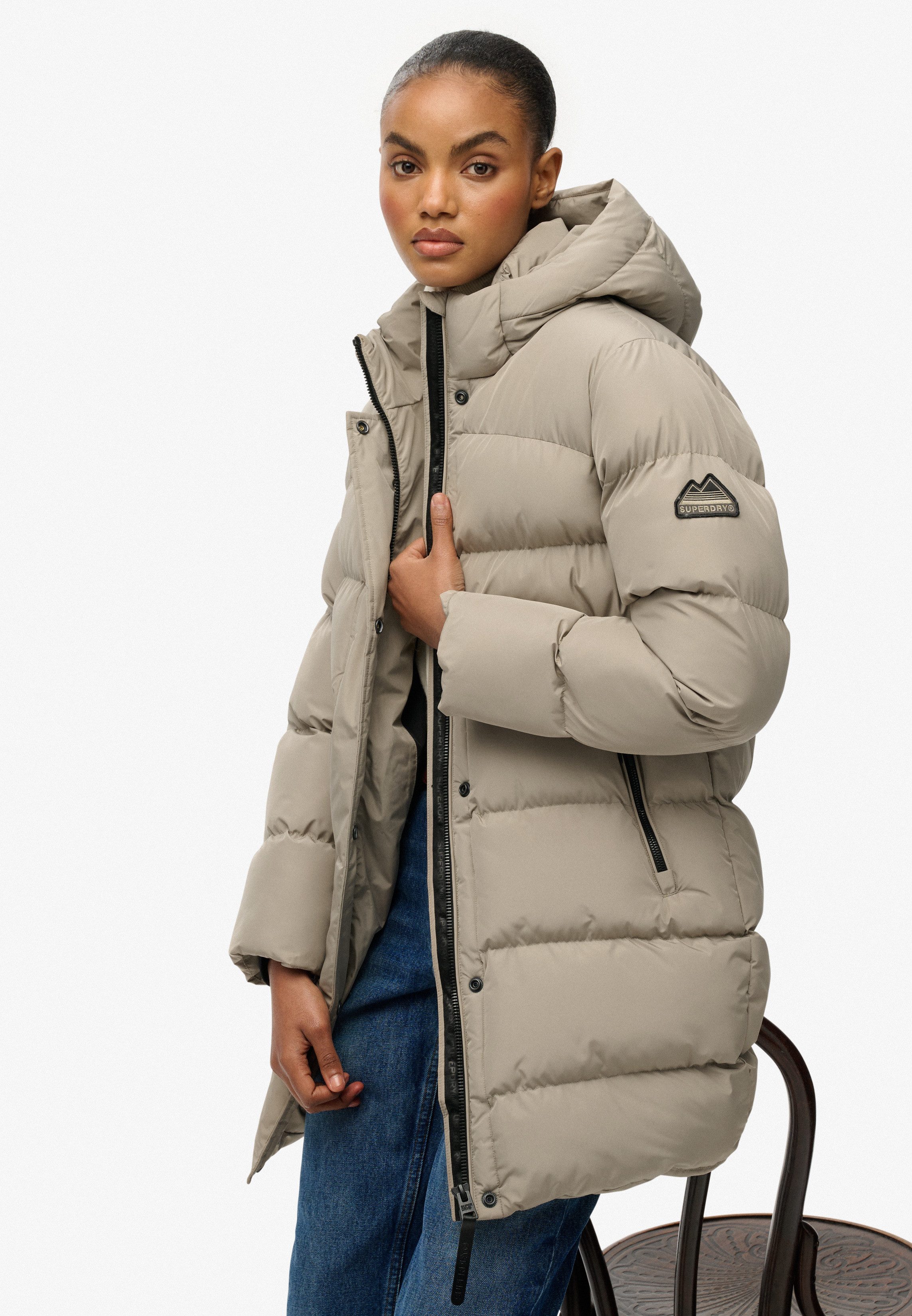 Superdry Gewatteerde jas HOODED SPORTS PUFFER MID JKT