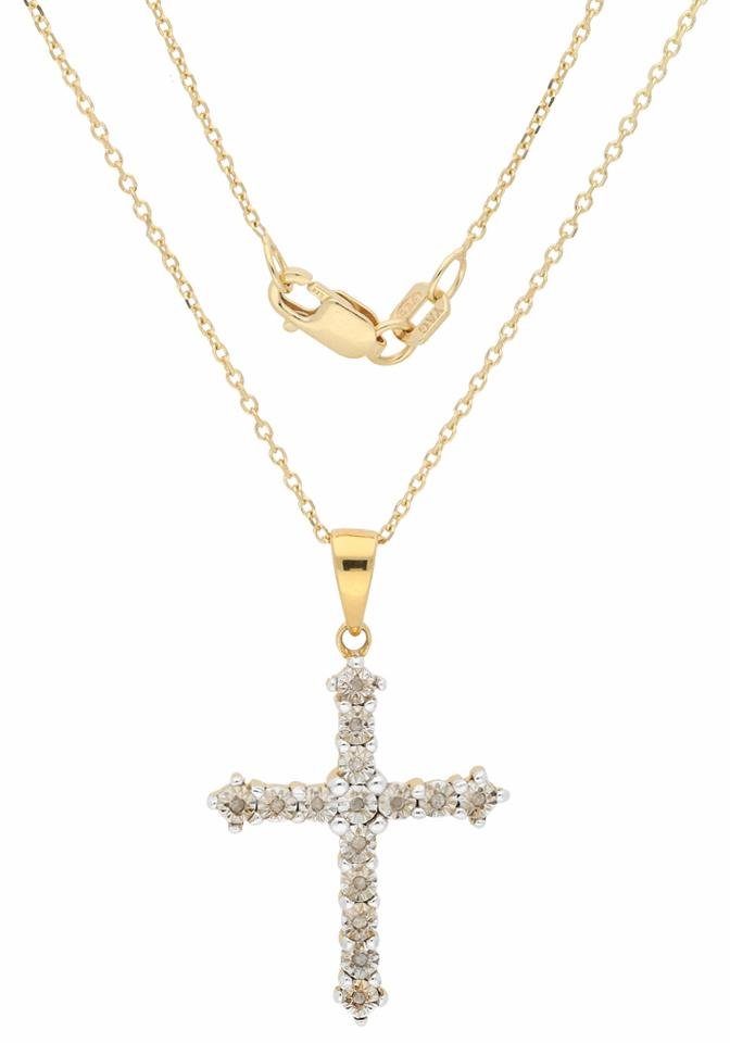 Firetti Kruisketting Sieraad cadeau halssieraad halsketting zilverkleurige ketting kruis