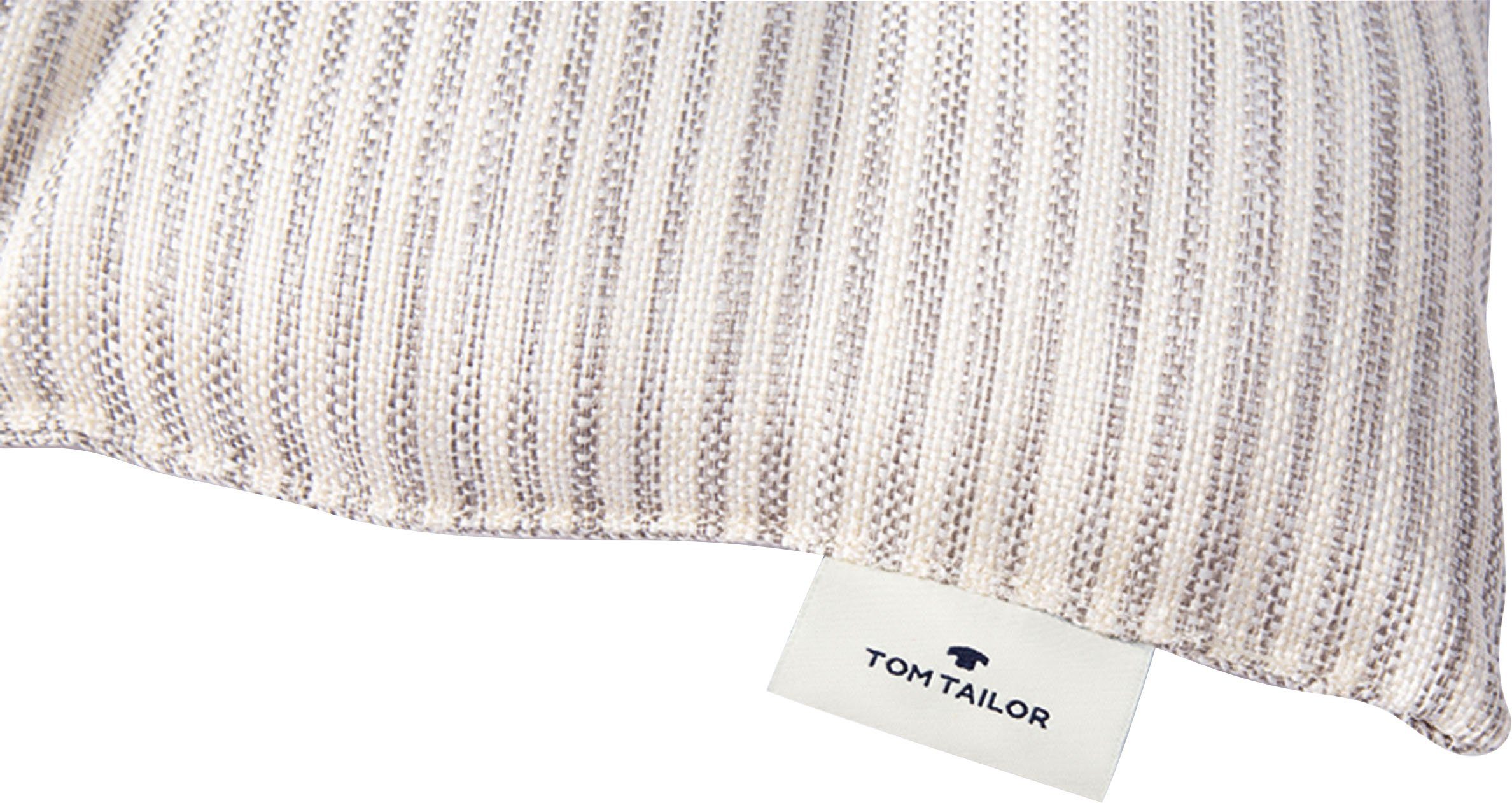 TOM TAILOR HOME Stoelkussen Fresh Stripe met modern krijtstreepdessin (1 stuk)