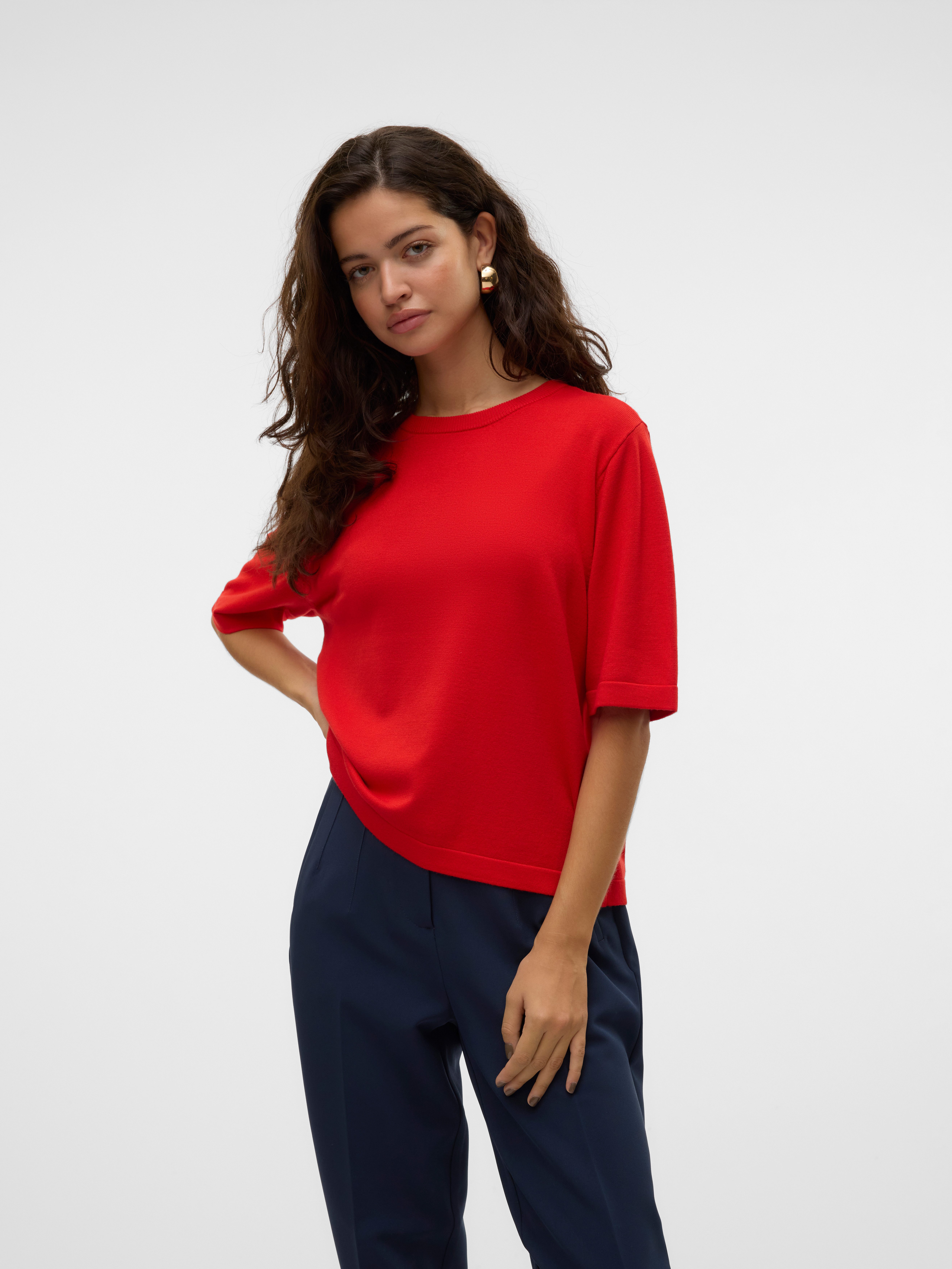 Vero Moda Trui met korte mouwen VMSILJE 2/4 O-NCK OVERSIZE PULL GA NOOS