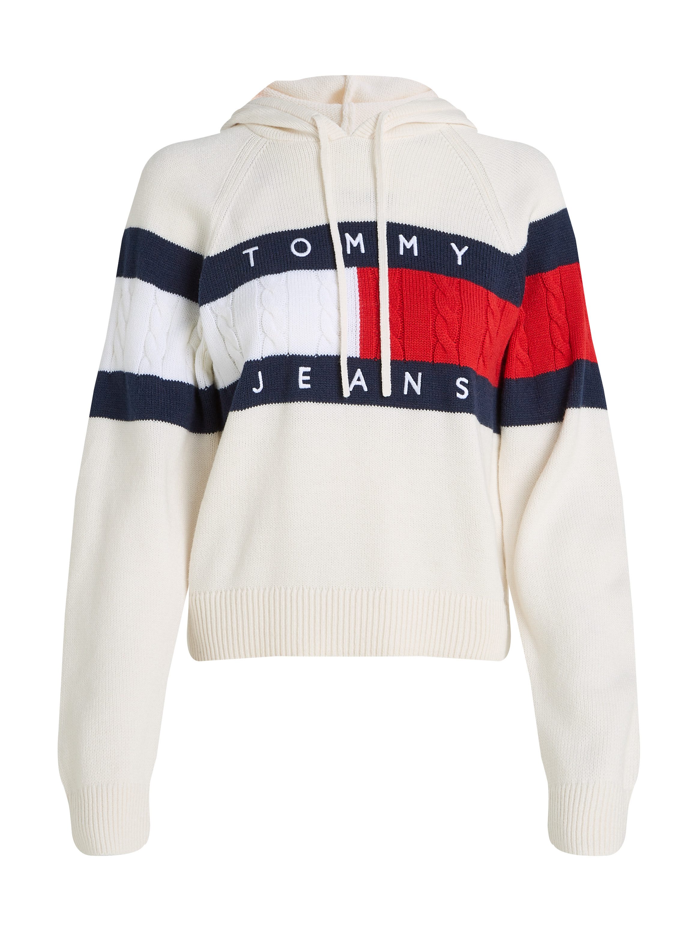 TOMMY JEANS Capuchontrui TJW CENTER FLAG HOOD SWEATER EXT
