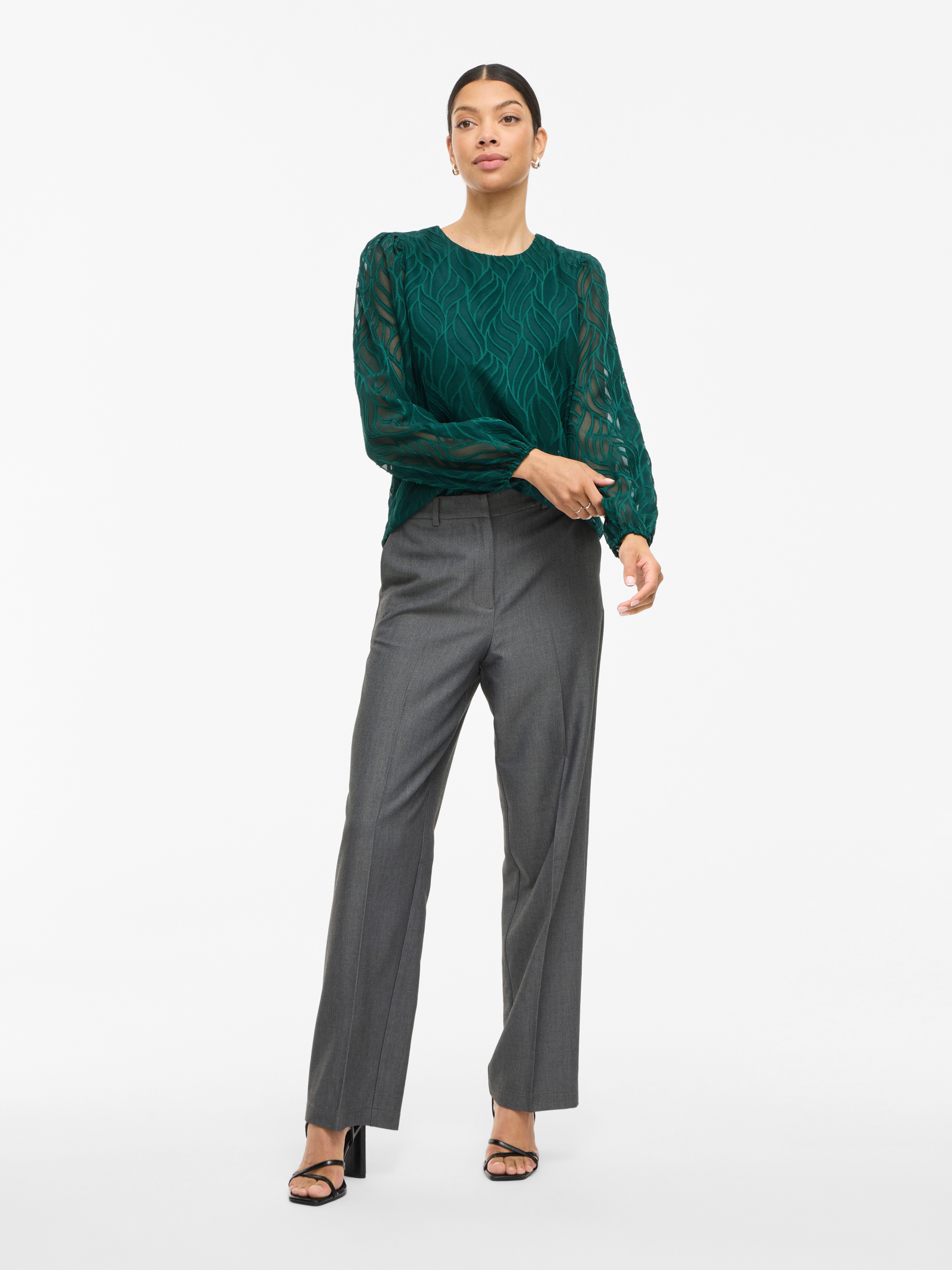 Vila Shirt VIMIKA O-NECK L/S TOP - NOOS