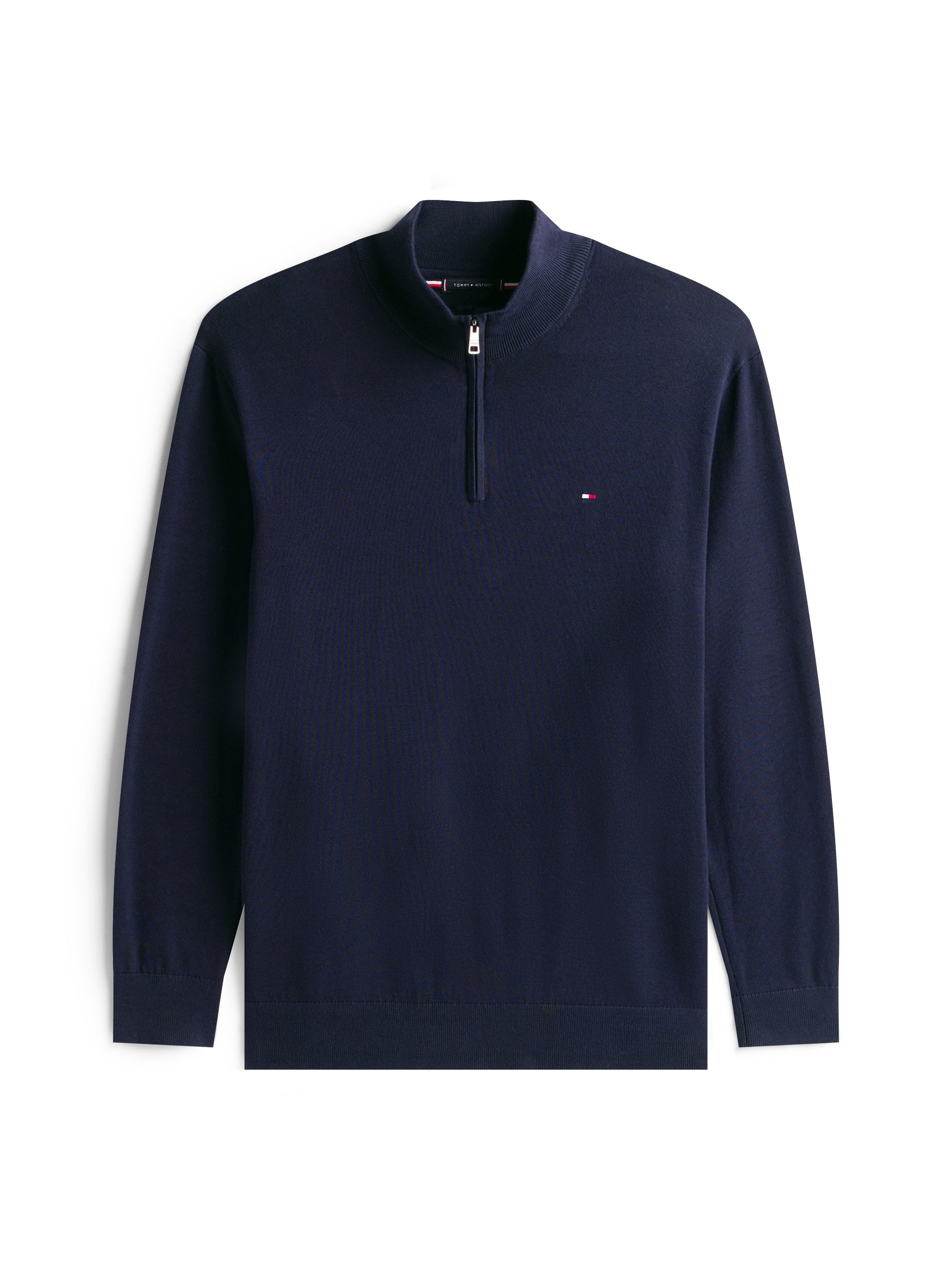 Tommy Hilfiger Trui met staande kraag BT-ESSENTIAL COTTON ZIP MOCK-B