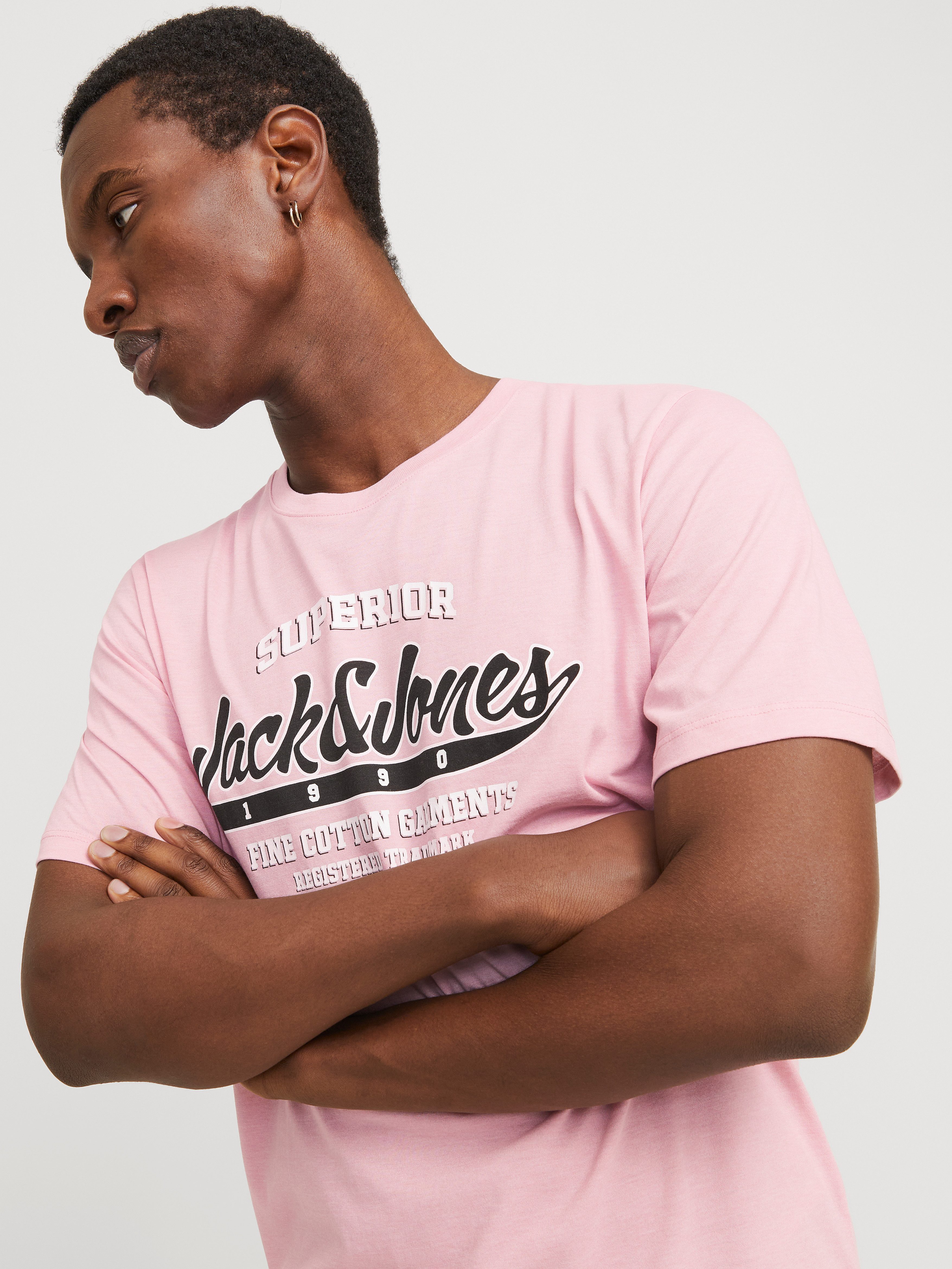 Jack & Jones Shirt met ronde hals JJELOGO TEE SS O-NECK 2 COL SS25 SN