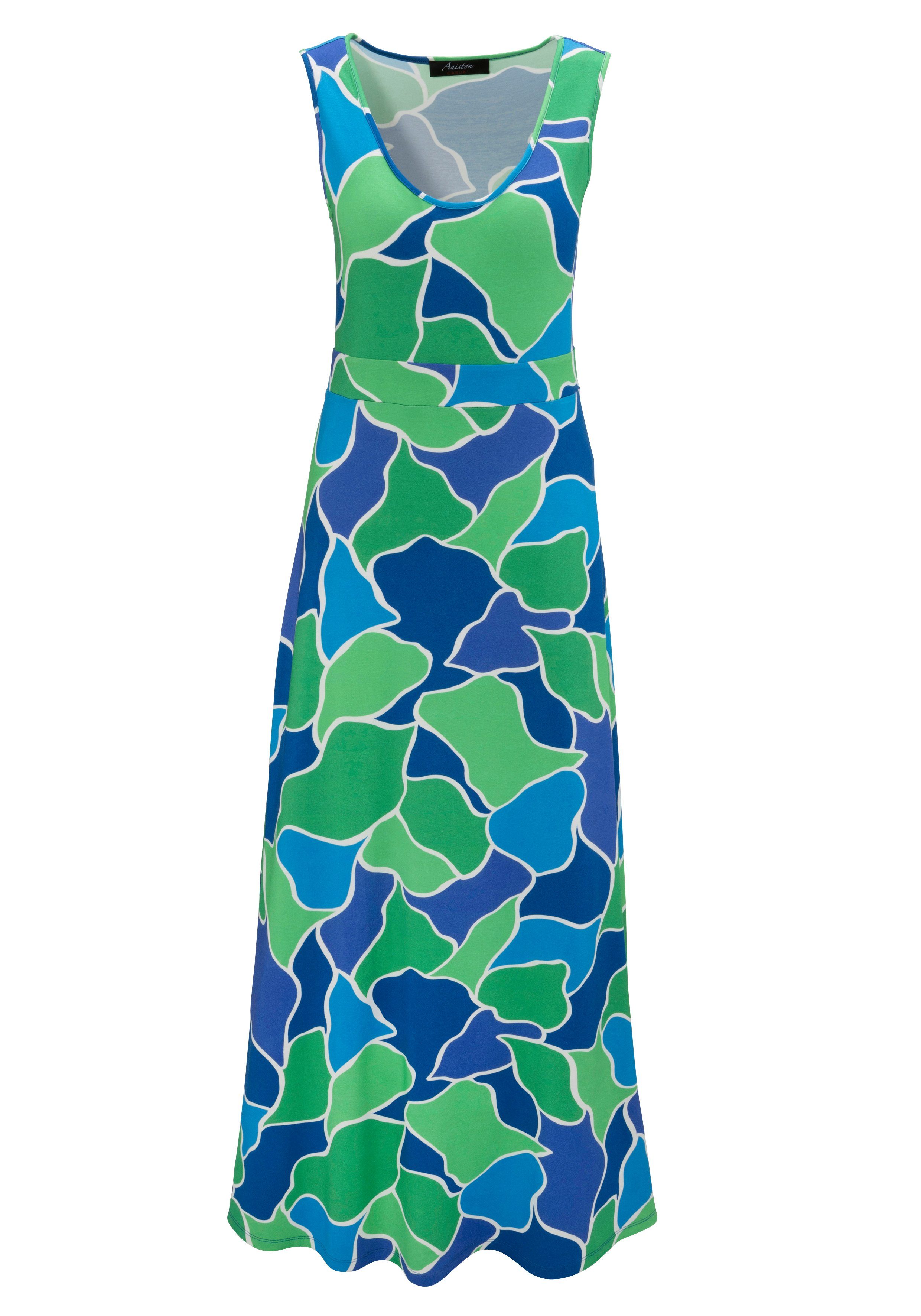 Aniston CASUAL Zomerjurk met harmonieuze kleuren, grafische print