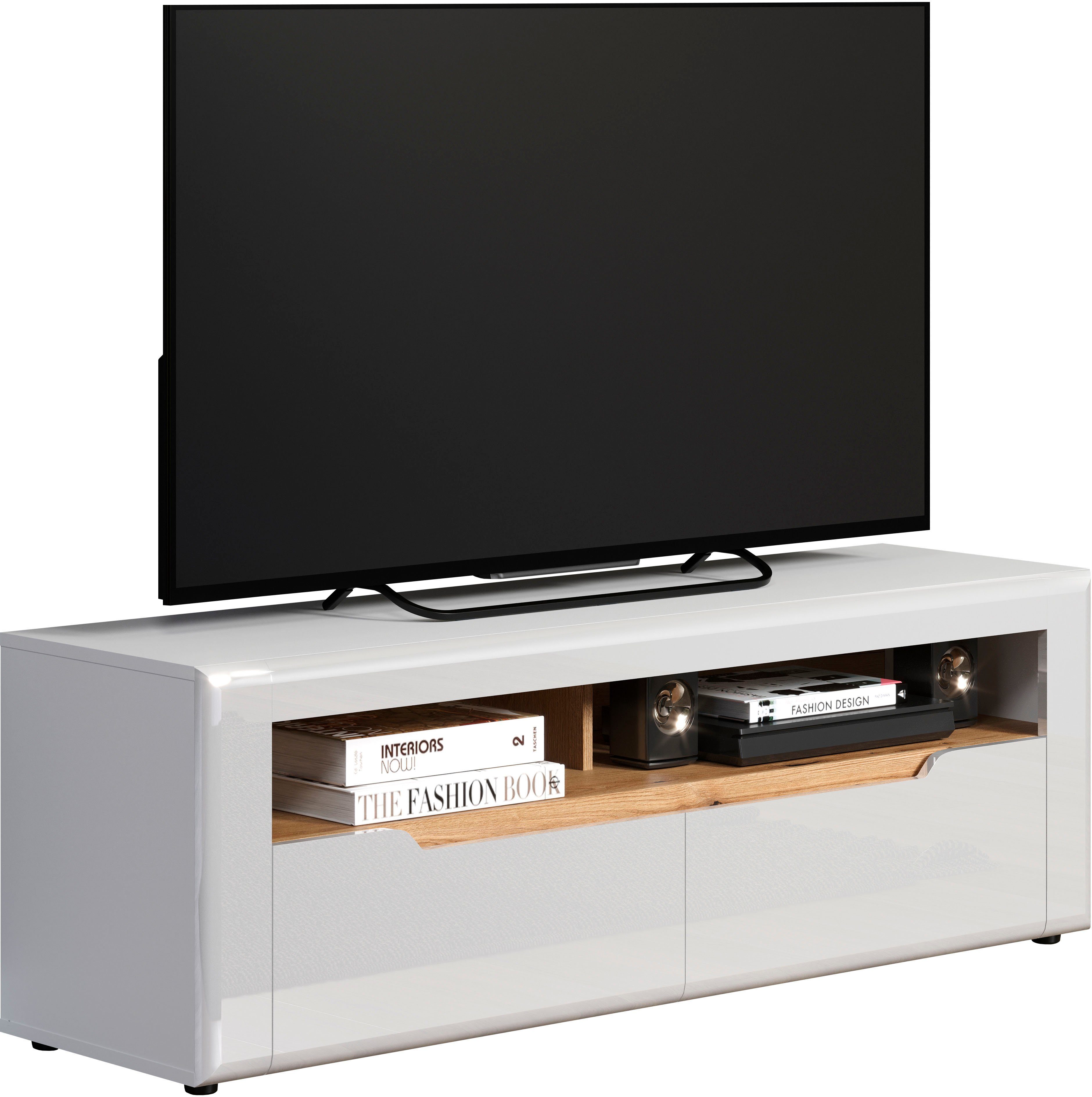 INOSIGN Tv-meubel Graz TV-kast Grifflos TV-lage kast, breedte 150 cm (1 stuk)
