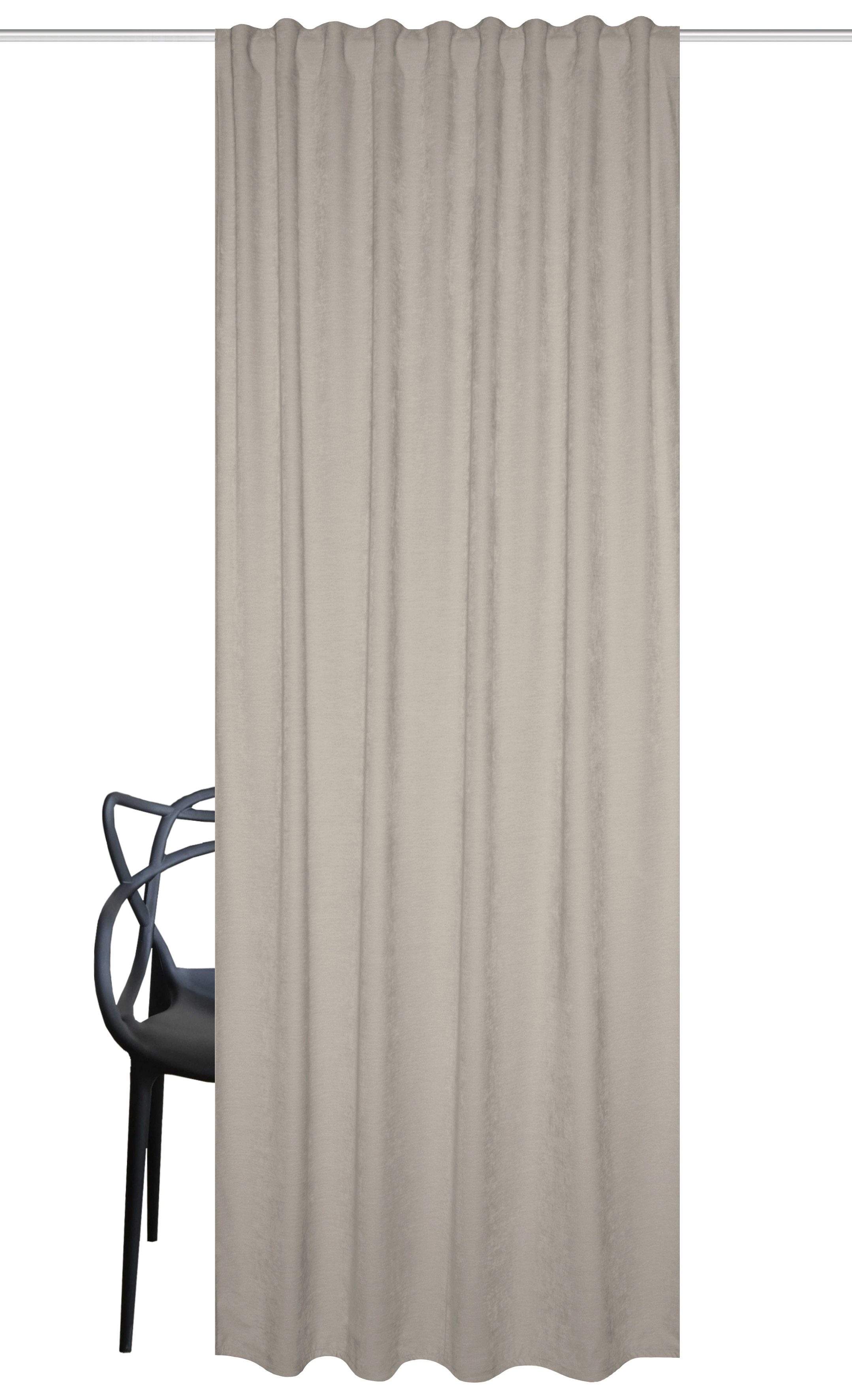 HOME WOHNIDEEN Gordijn WOLLY THERMOSCHAL CHENILLE UNI "WOLLY" (1 stuk)