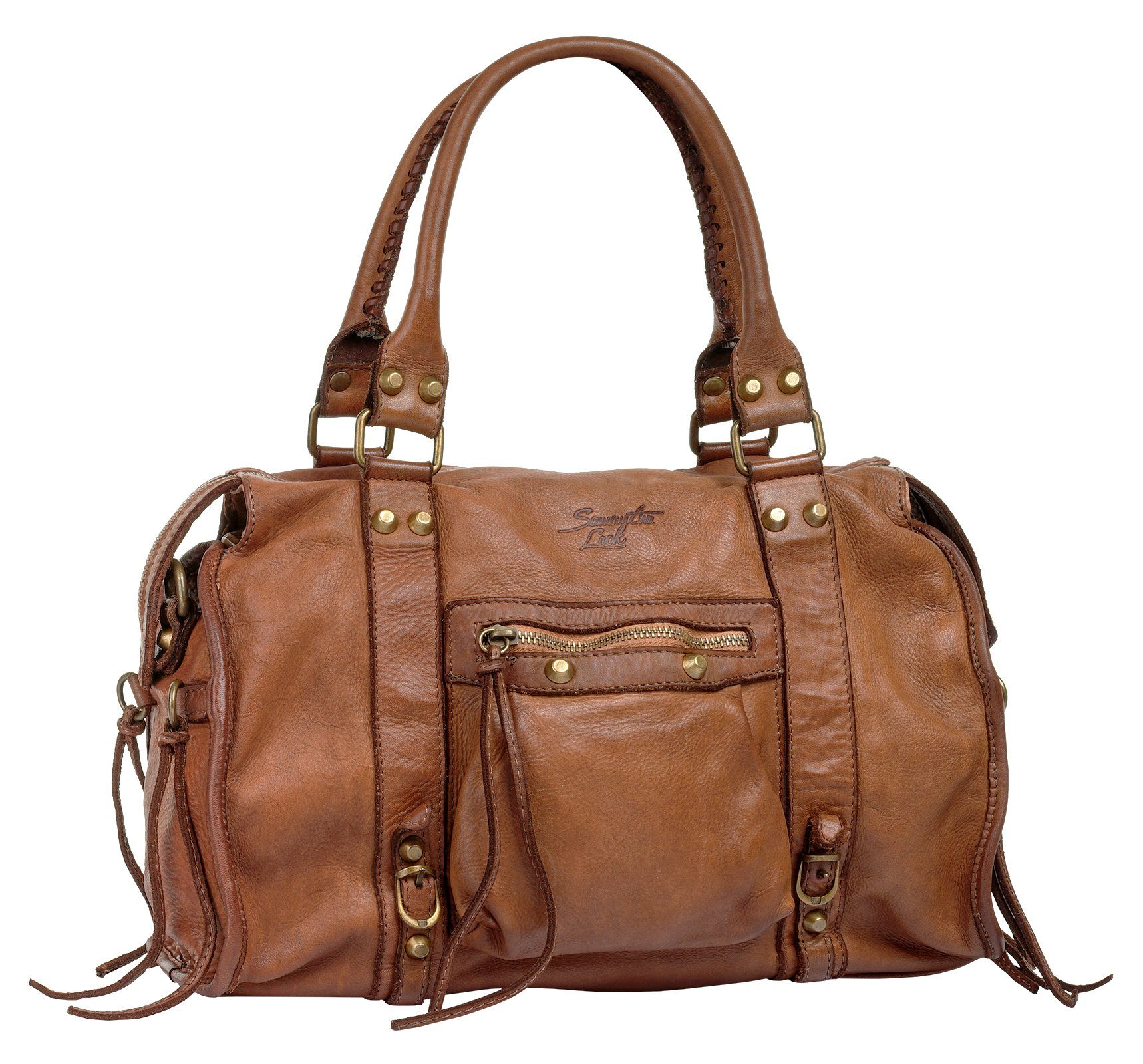 Samantha Look Shopper echt leer, made in italy (1-delig)