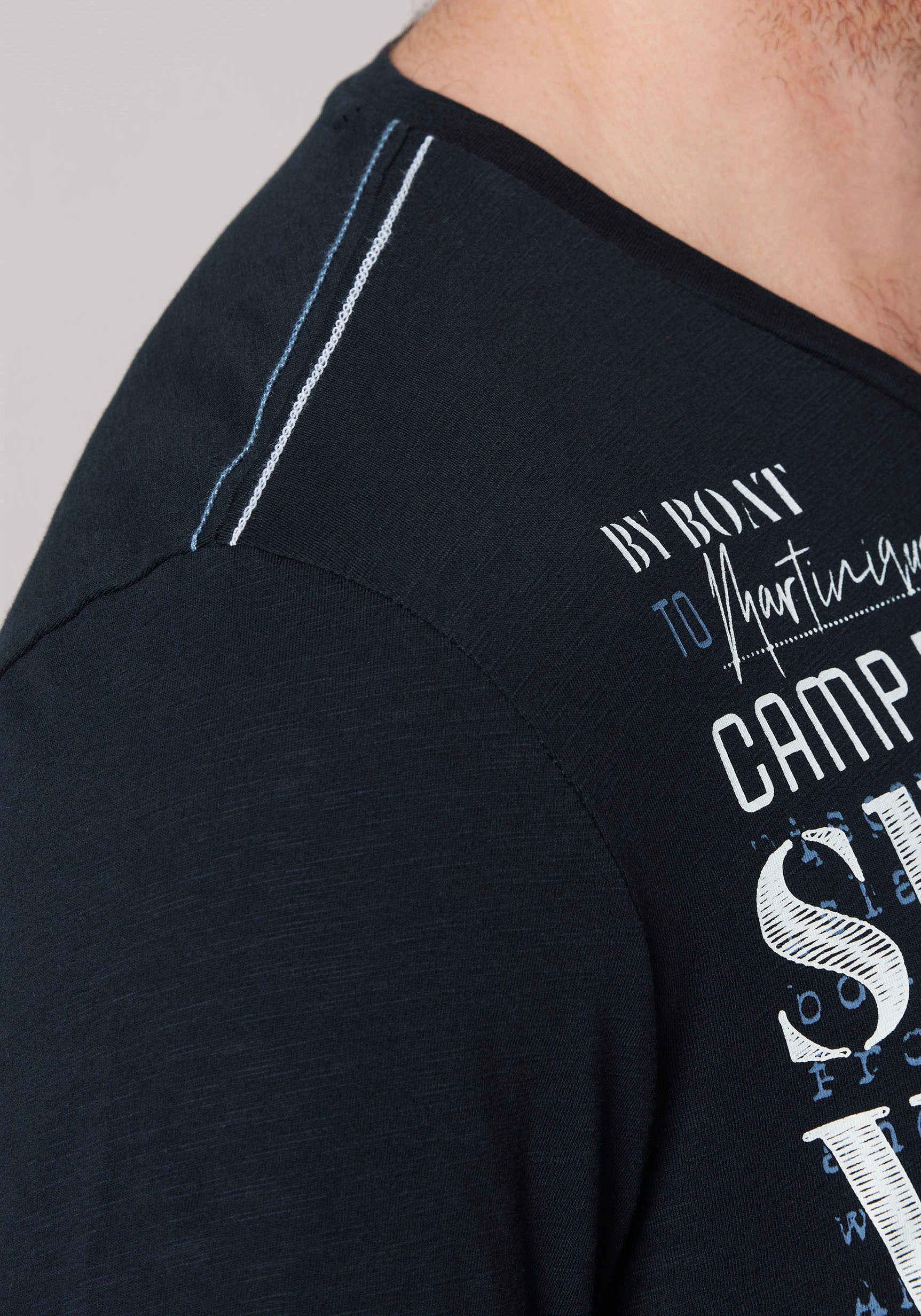 CAMP DAVID T-shirt met tekstprints