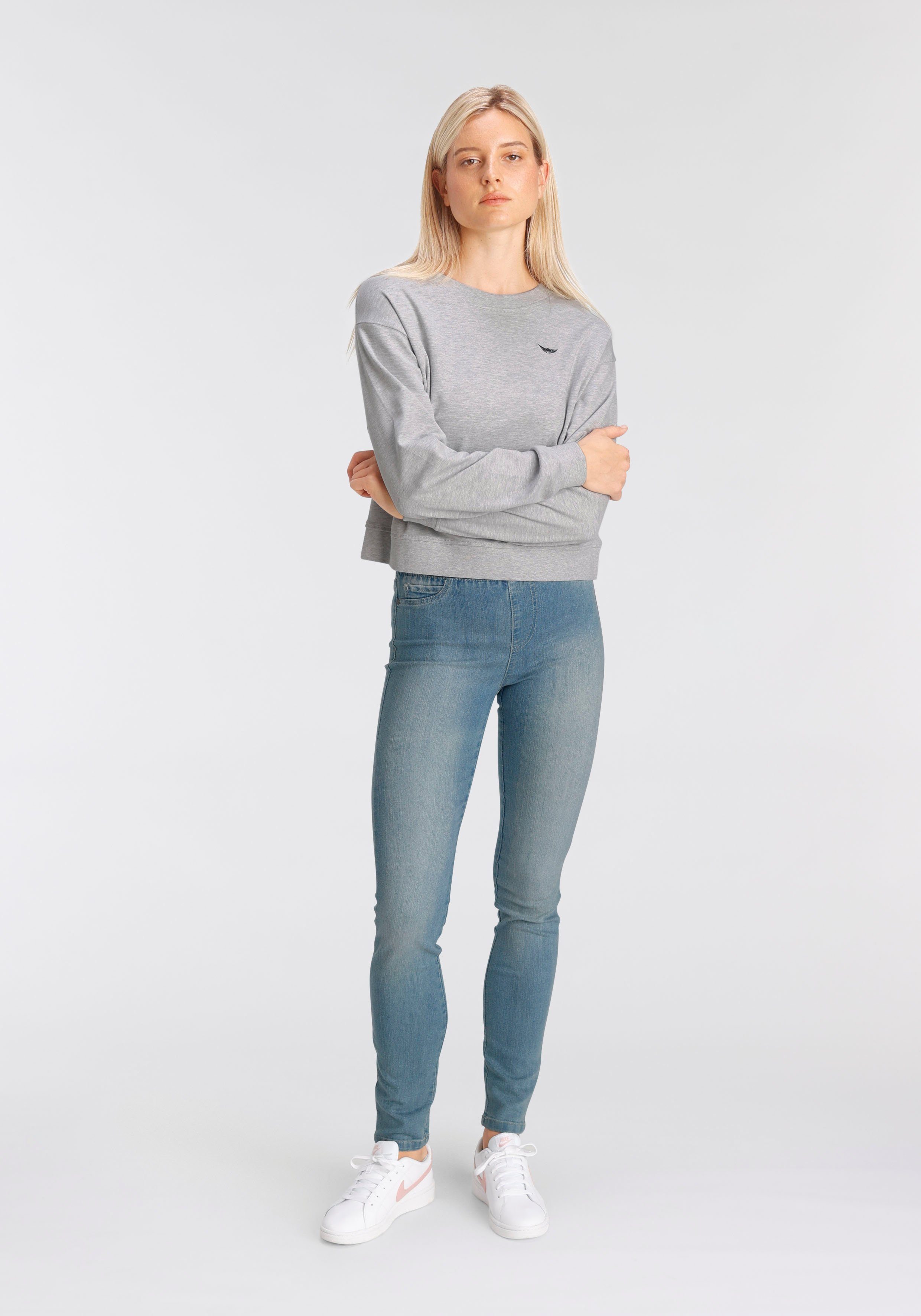 Arizona Skinny fit jeans extra-strakke snit, comfortabele taille, used-look-wassing