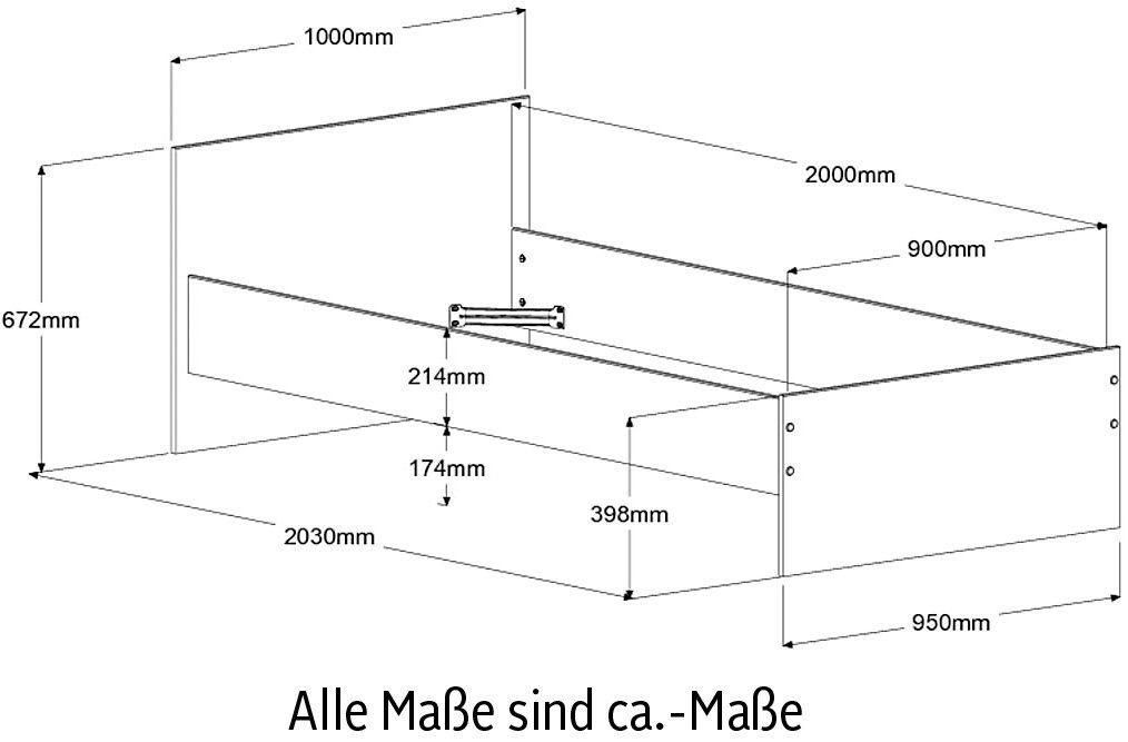 Parisot Tienerkamerset Pirouette (set, 4-delig)