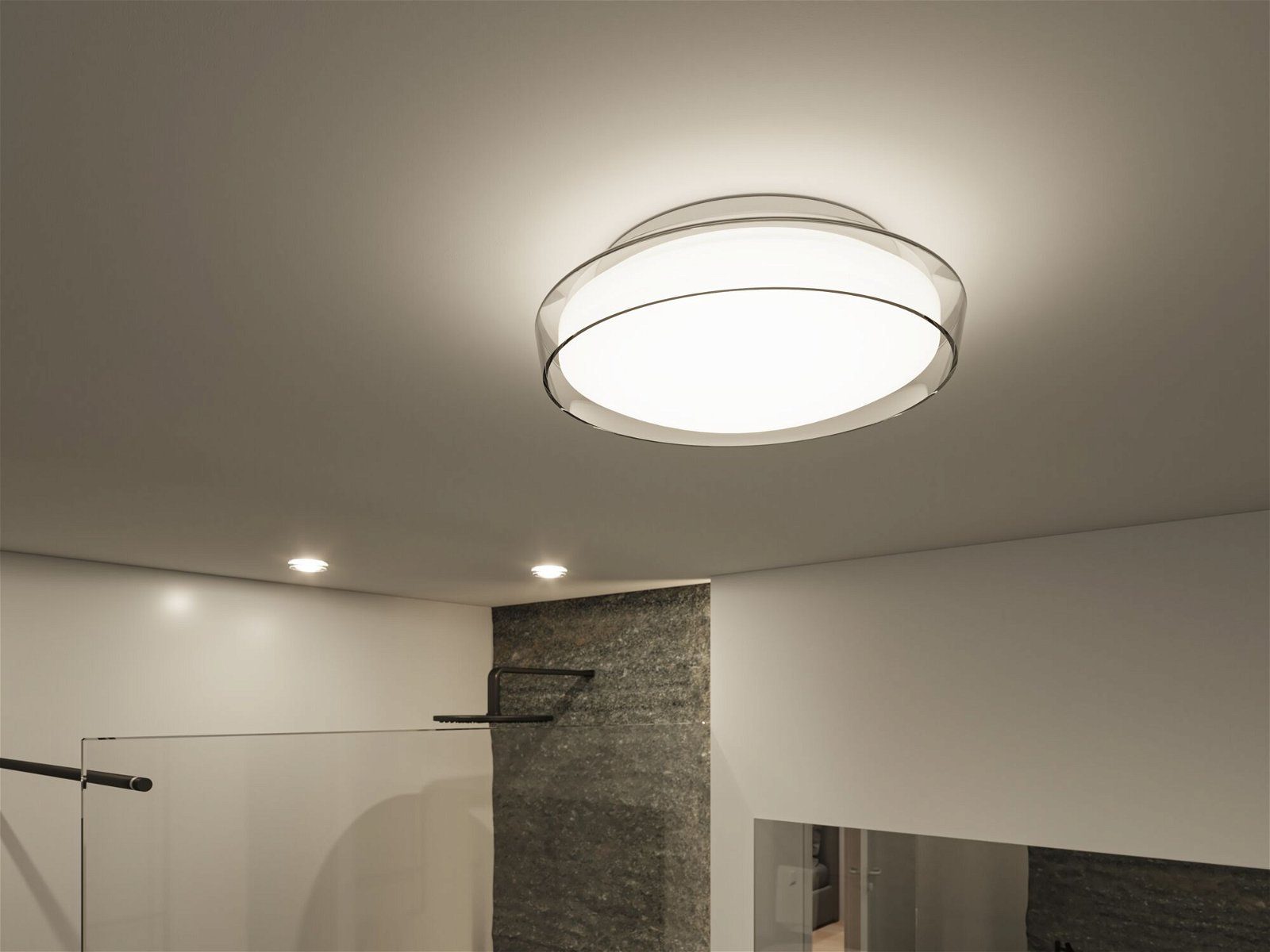 Paulmann Led-plafondlamp Selection Bathroom Luena IP44 16,5W 3000K Chroom 230V Glas/Metaal