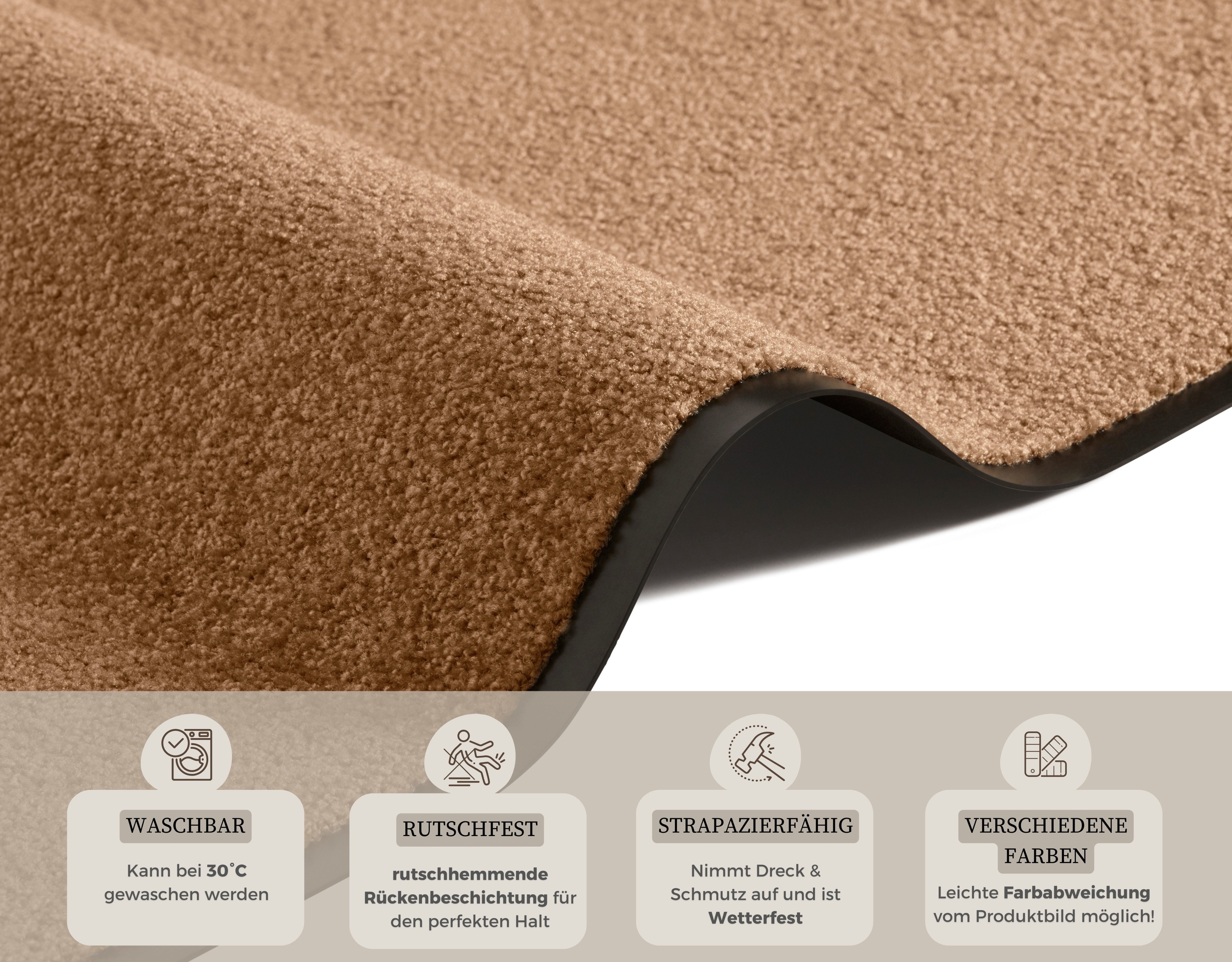 HANSE Home Mat Wash & Clean Vuilopvangmat, deurmat, in- en uitwendig, tapijt, loper, wasbaar