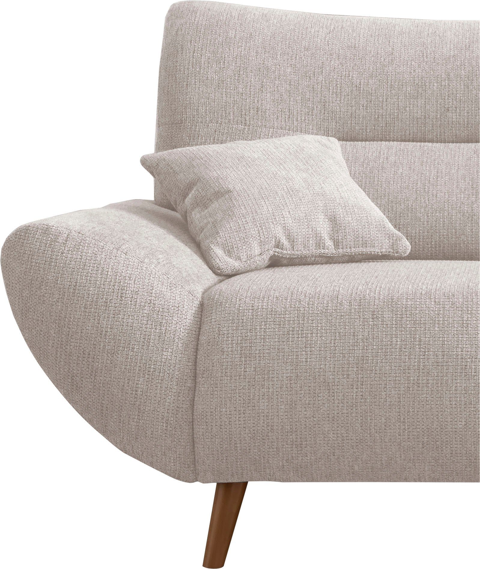 INOSIGN 3-zitsbank Drago, elegant en tijdloos, comfortabel, met houten voet
