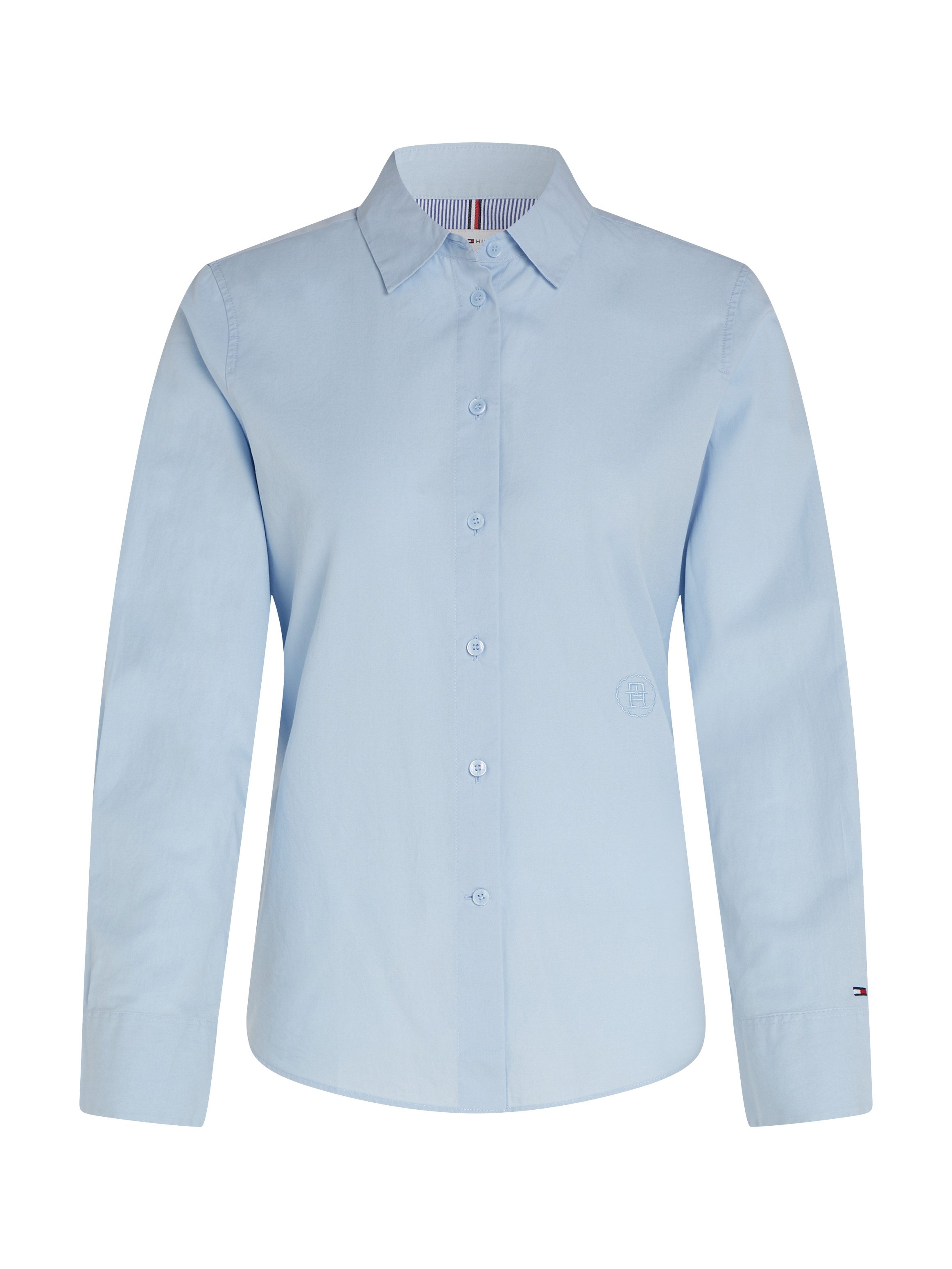 Tommy Hilfiger Overhemdblouse ESS POPLIN REGULAR SHIRT met popeline geborduurd logo