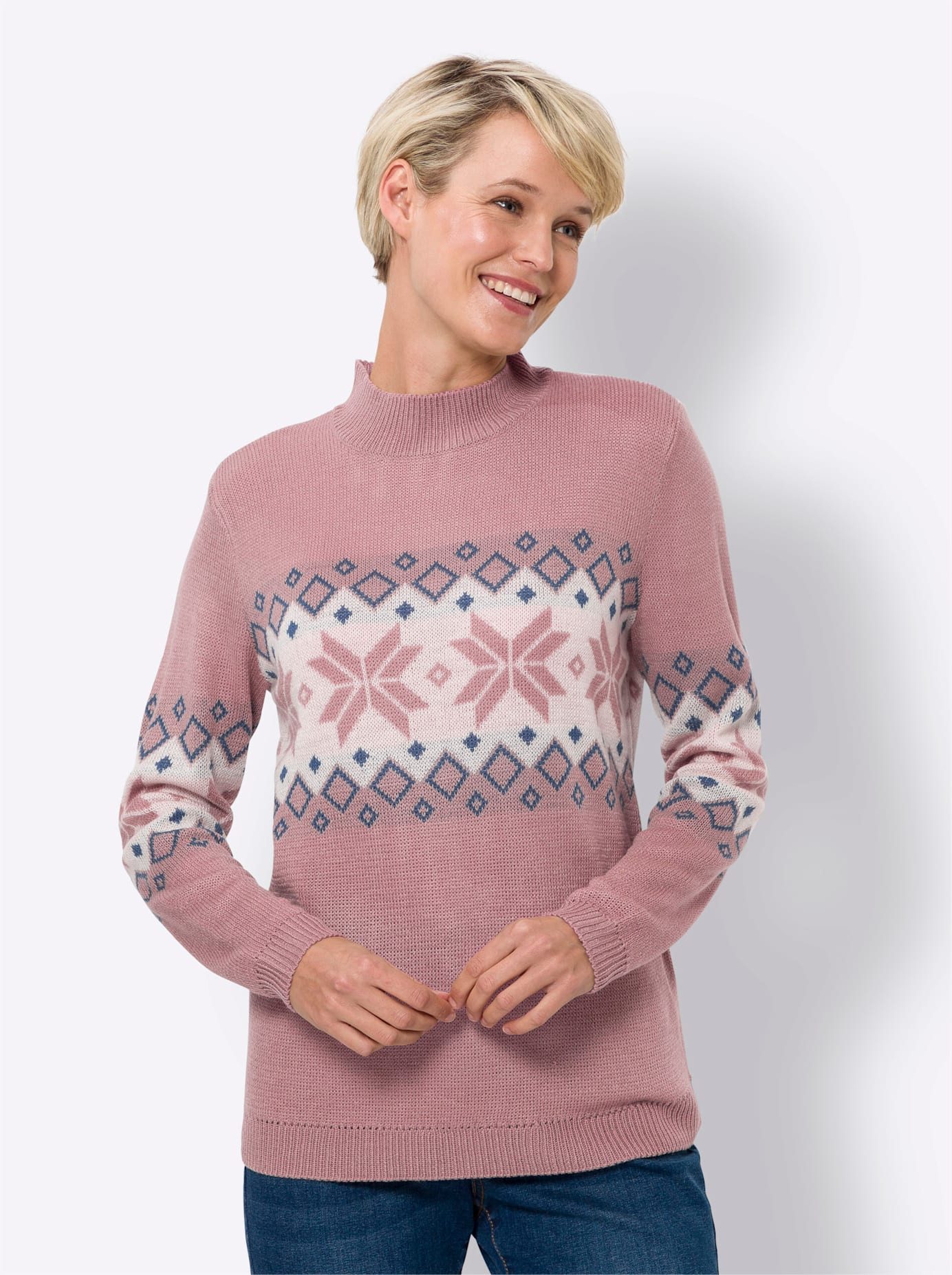 Classic Basics Noorse Trui met opstaande kraag