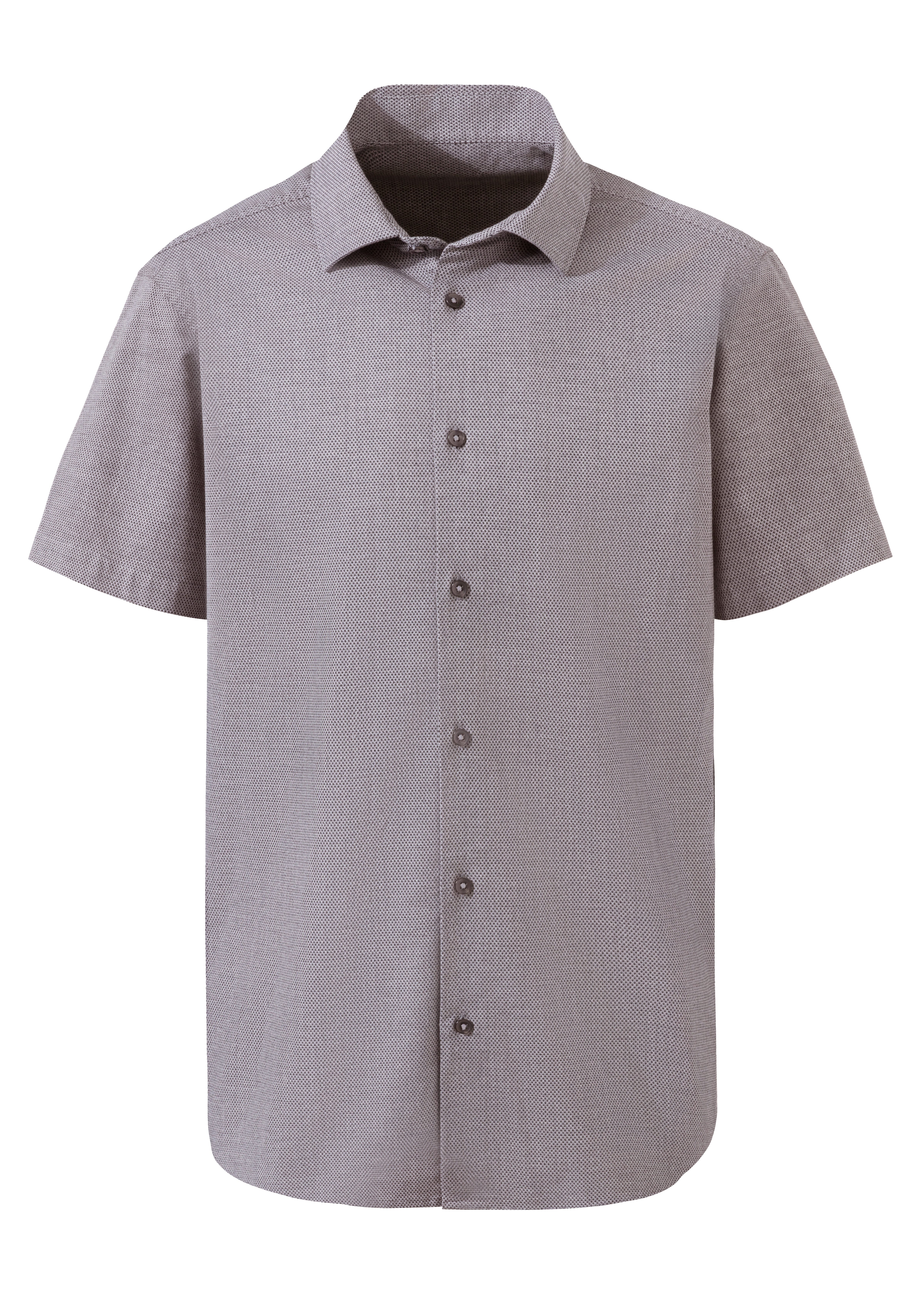 H.I.S Overhemd met korte mouwen Regular fit elastisch jacquard korte mouwen shirt