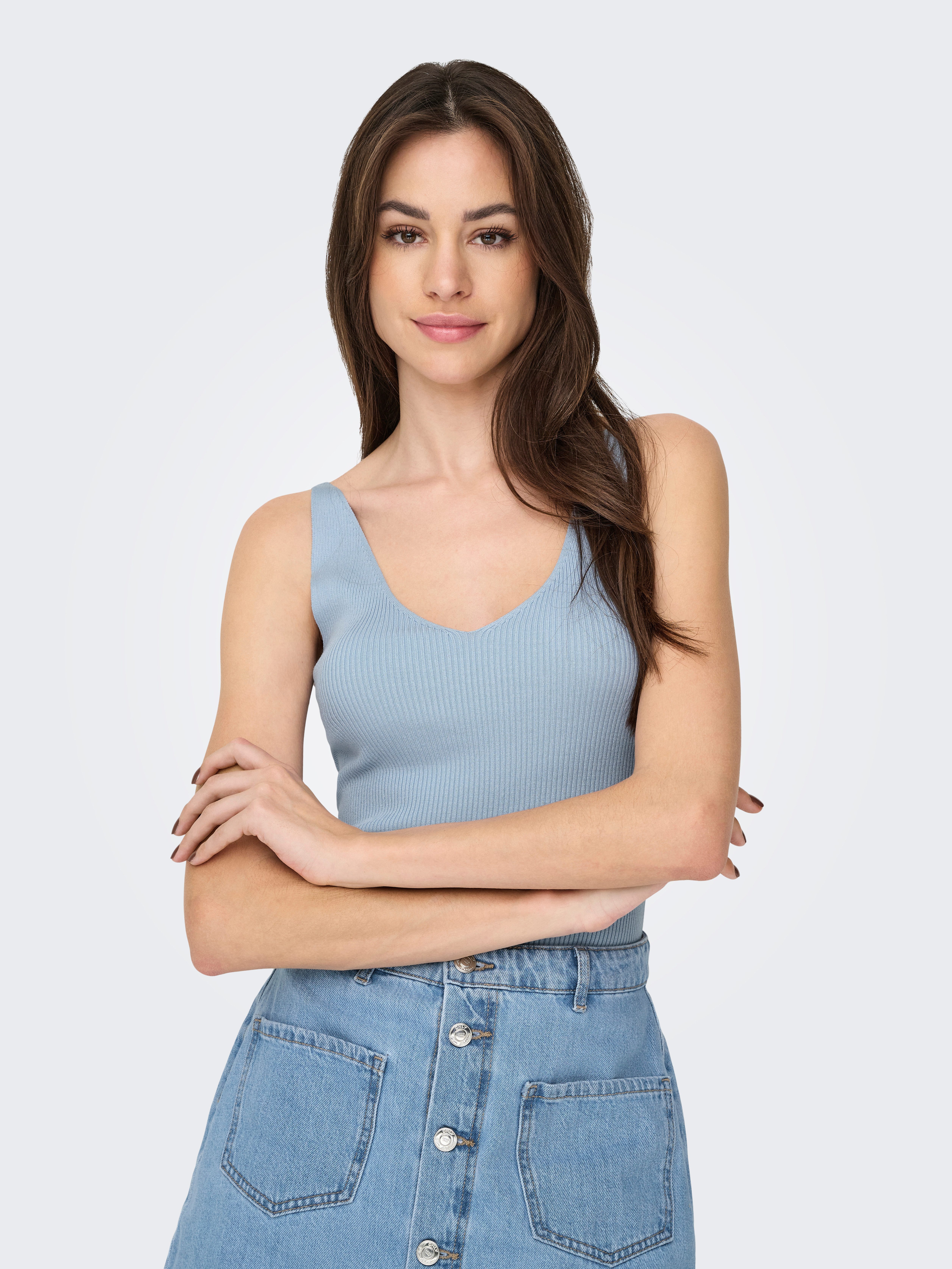 JDY Gebreide top JDYNANNA S/L TOP KNT NOOS
