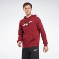 reebok hoodie training essentials vector pullover hoodie rood