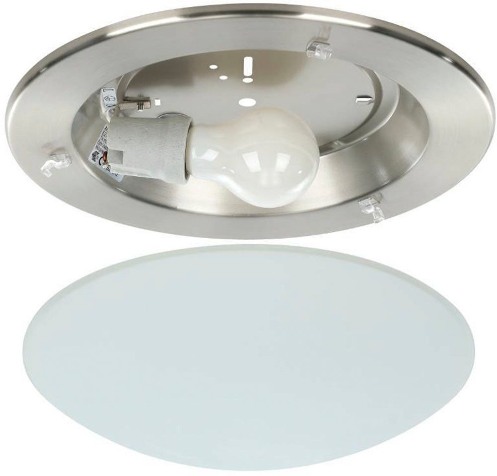 EGLO Plafondlamp PLANET plafondlamp, zilver, wit gesatineerd glas, keukenlamp, E27 (1 stuk)