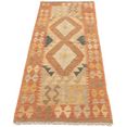 morgenland loper kelim maimene geheel gedessineerd 202 x 62 cm omkeerbaar tapijt bruin