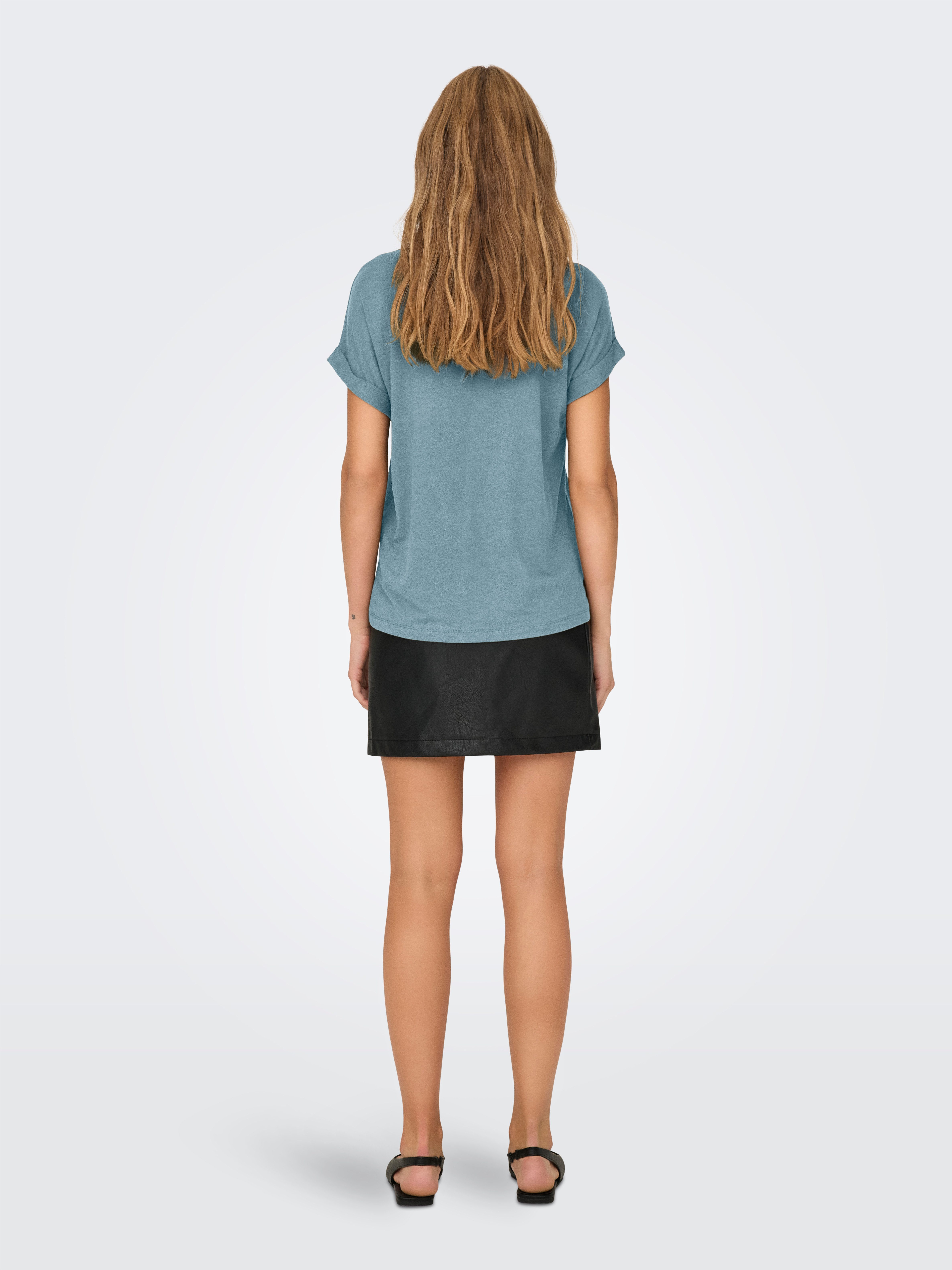 Only T-shirt ONLMOSTER – Shirt met korte mouwen en omslag en klassieke look