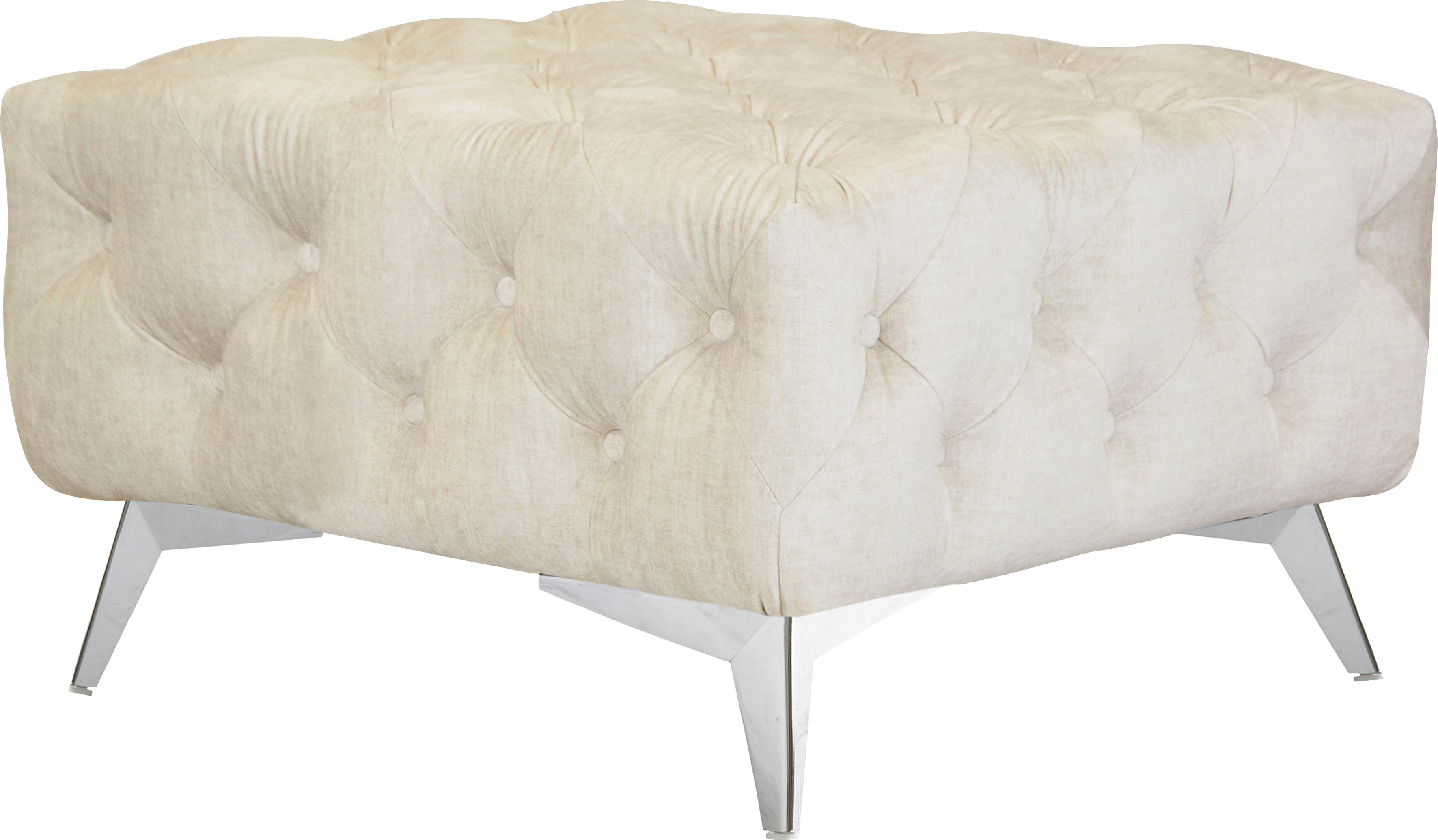 Leonique Hocker Glynis luxueuze capitonnage, moderne chesterfield look, kleur van de poten ter keuze