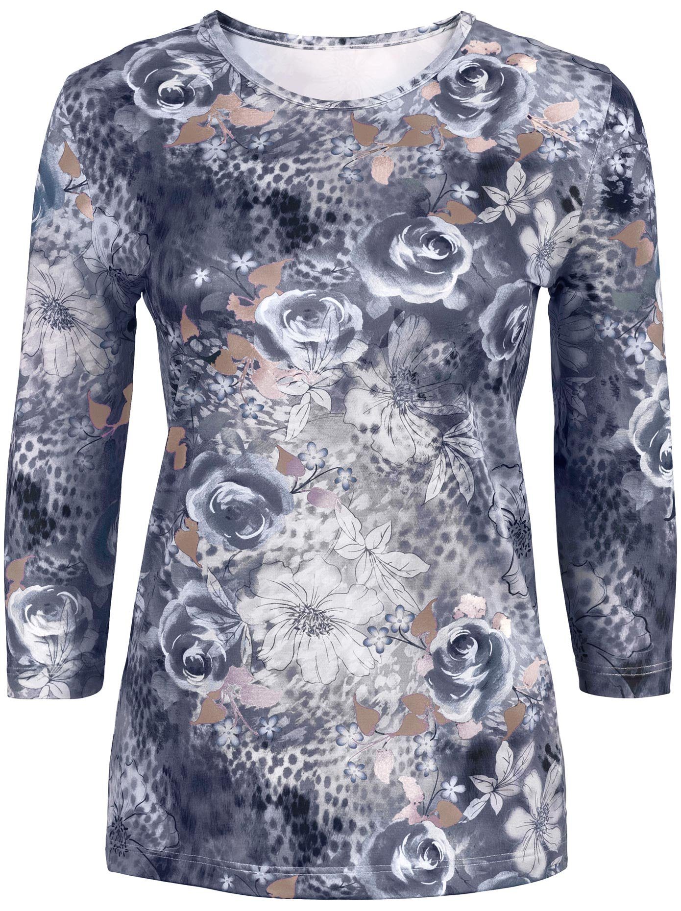 Classic Shirt met 3/4-mouwen Wintershirt (1-delig)