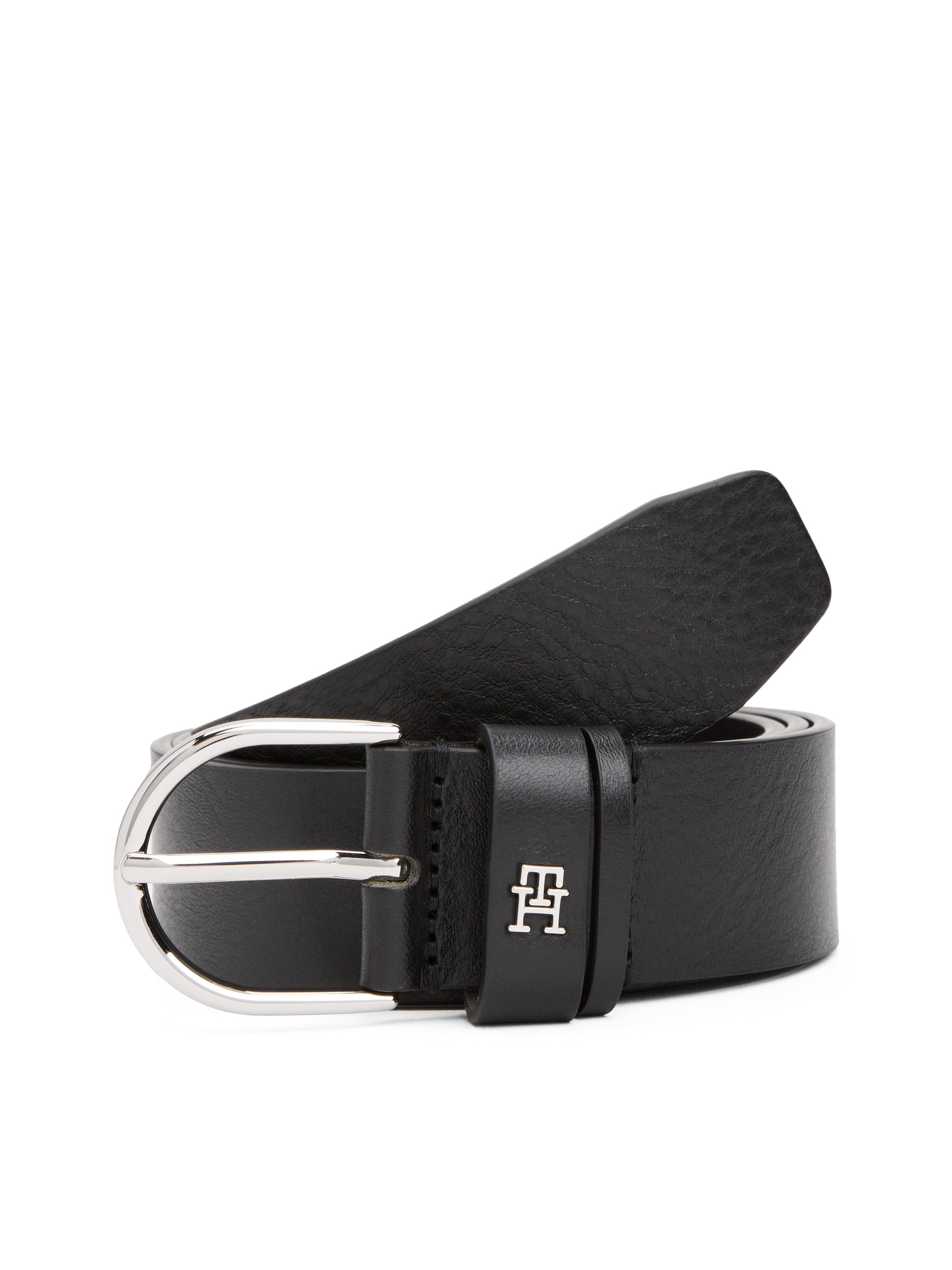 Tommy Hilfiger Leren riem ESSENTIAL EFFORTLESS 3.5 Ovale eenvoudig pin sluiting, logo-embleem