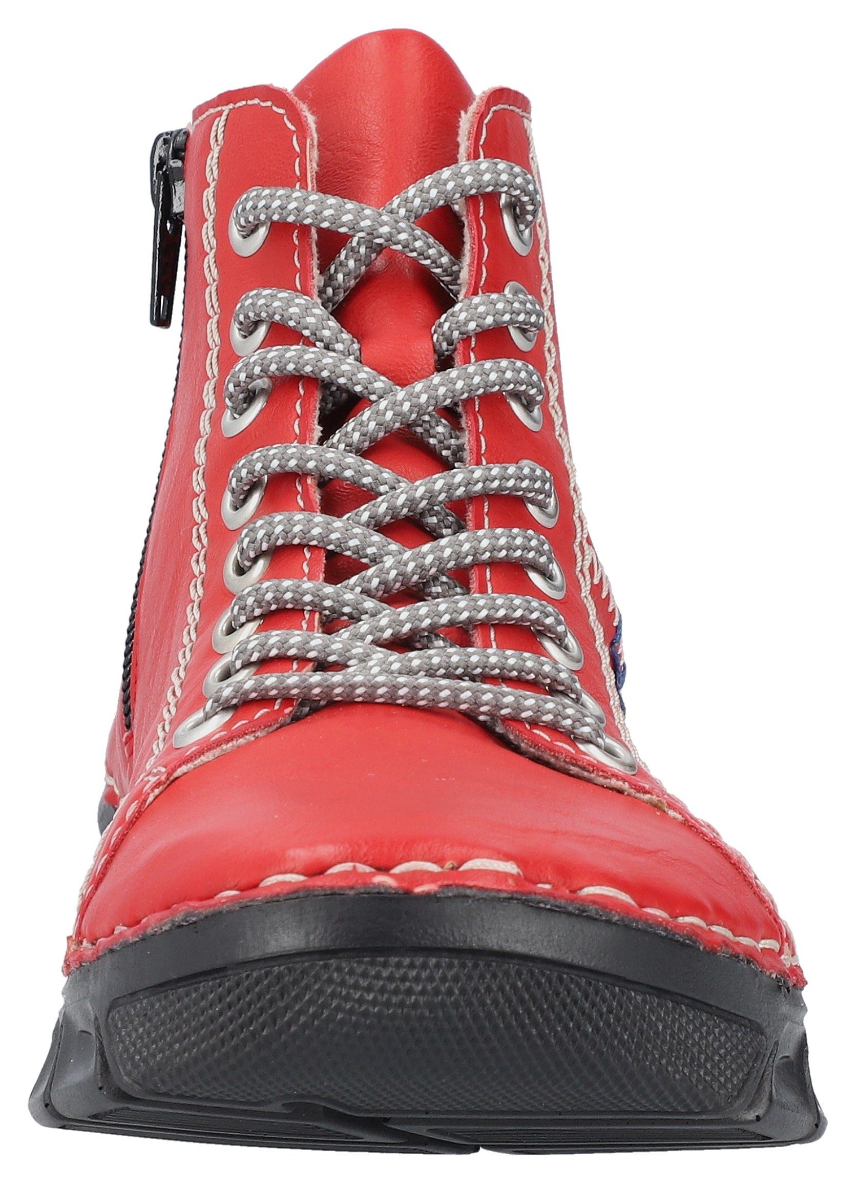 Rieker Hoge veterschoenen , veterschoen, high top sneaker, veterschoen met contraststiksel