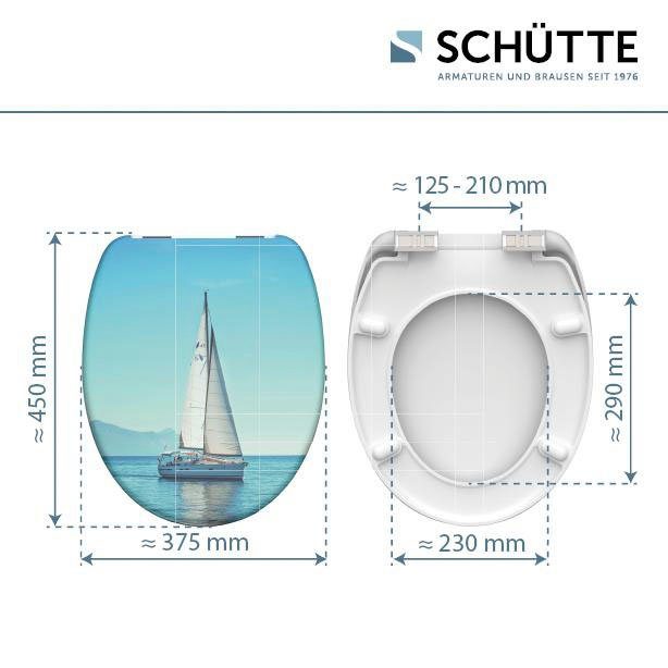 Schütte Toiletzitting Sailing Duroplast, met soft-closemechanisme