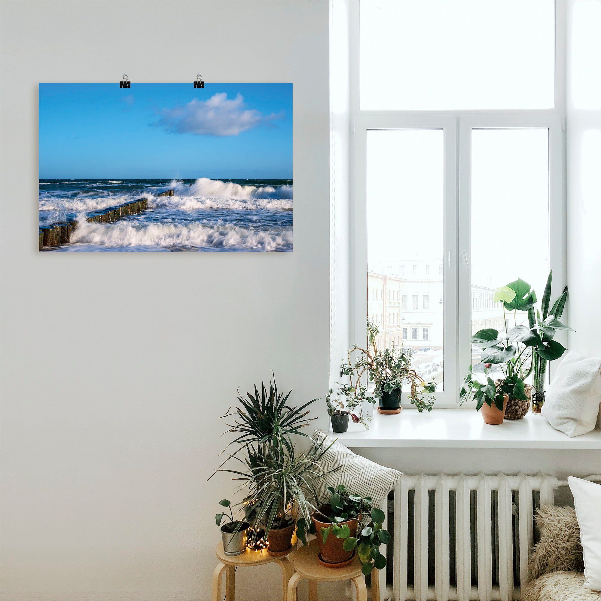 Artland Artprint Blik op de kust van de Oostzee II als artprint van aluminium, artprint voor buiten, artprint op linnen, poster in verschillende maten. maten