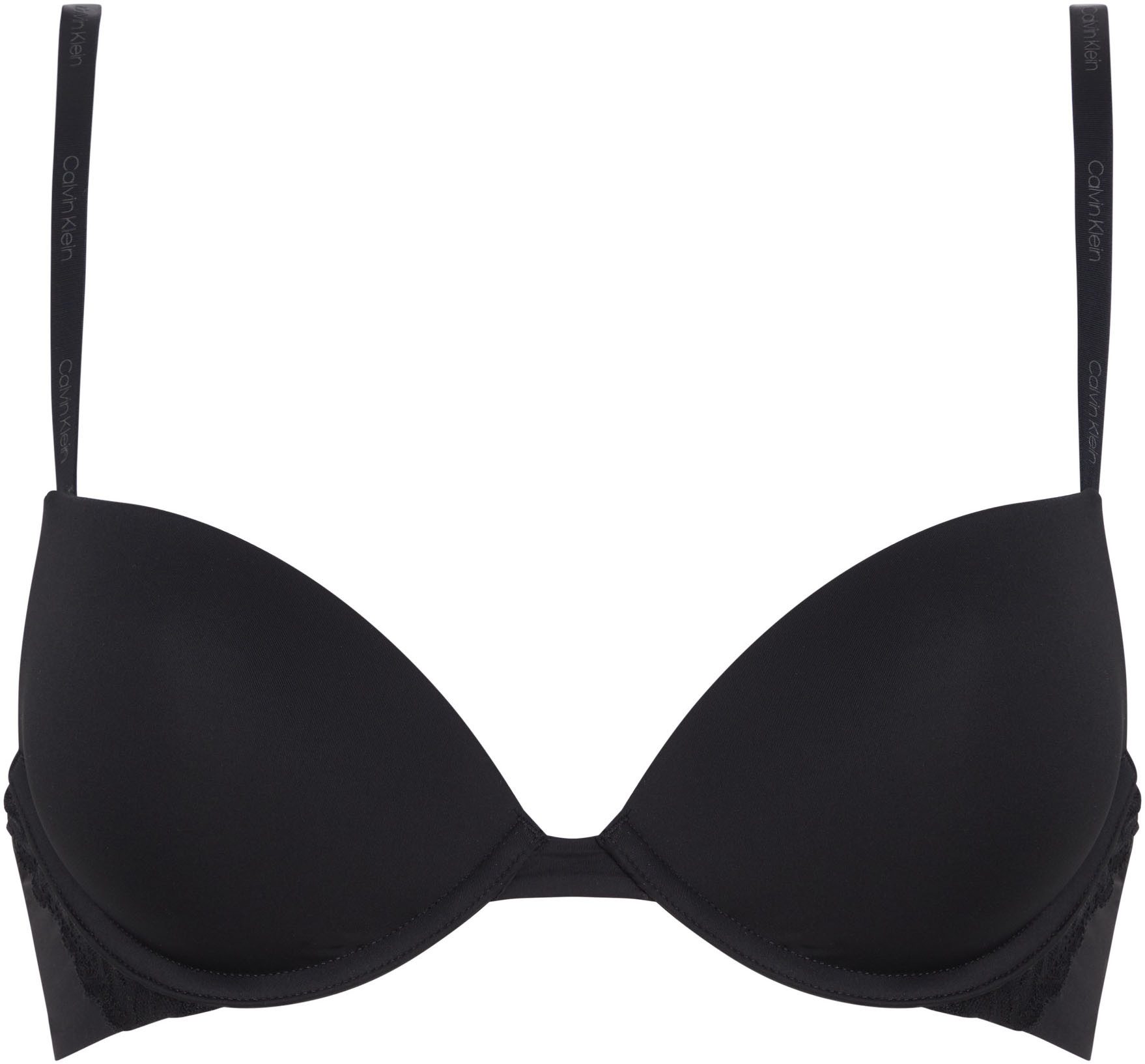 Calvin Klein Push-up-bh PUSH UP PLUNGE met logo-print op de bandjes