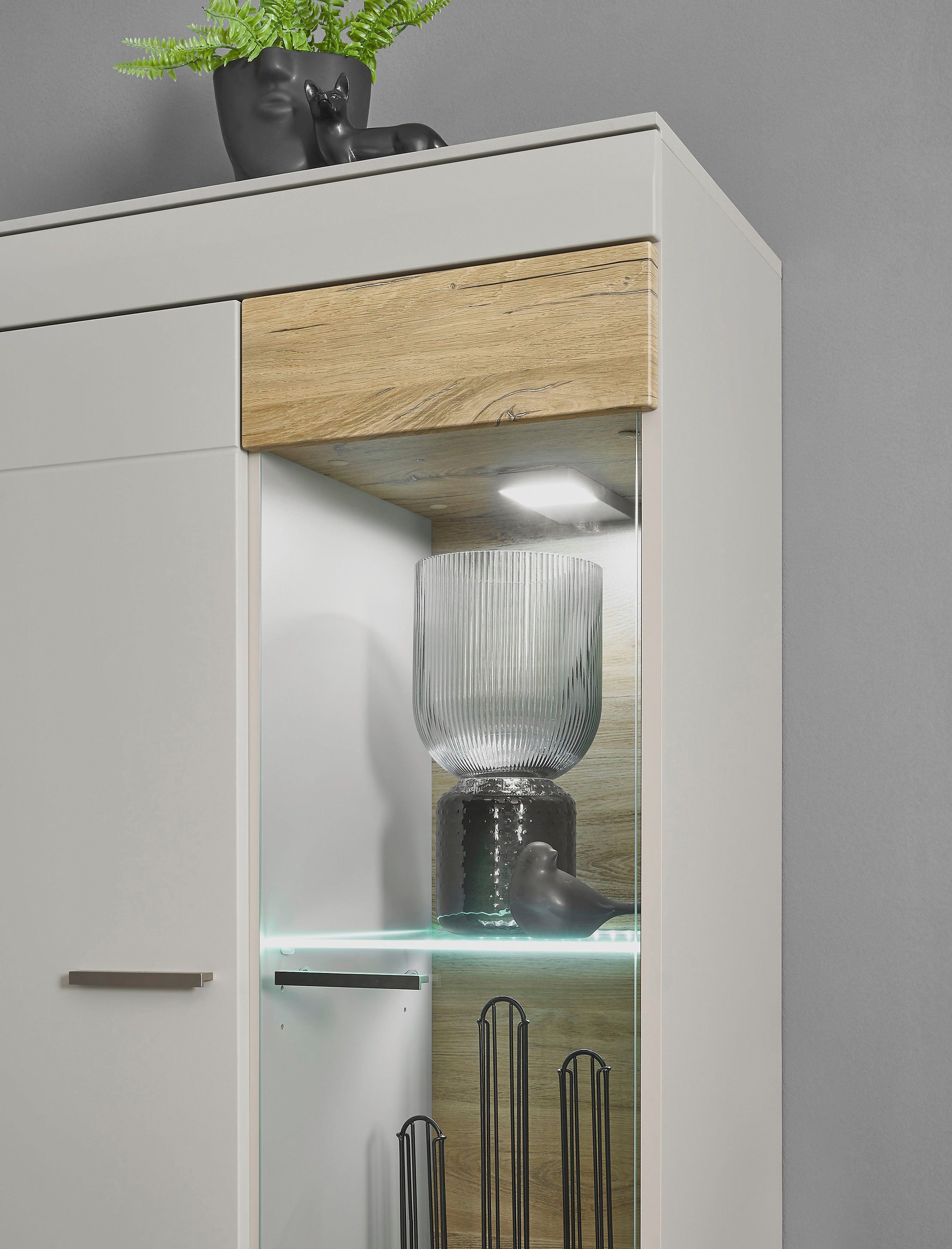 INOSIGN Wandmeubel SCARA trendy kleur met applicatie tineiken decor, met soft-closefunctie (2-delig)