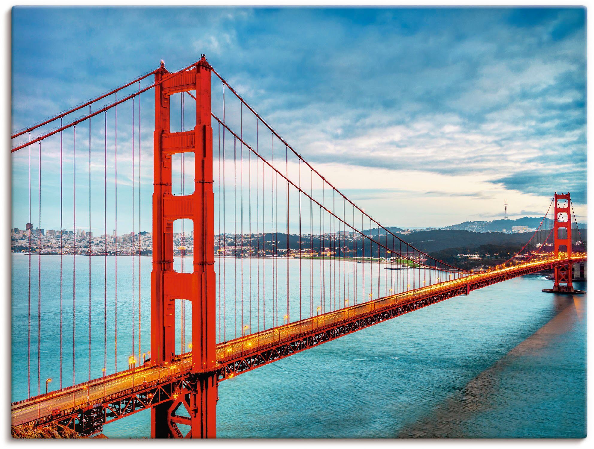 Artland Artprint Golden Gate Bridge in vele afmetingen & productsoorten - artprint van aluminium / artprint voor buiten, artprint op linnen, poster, muursticker / wandfolie ook ges