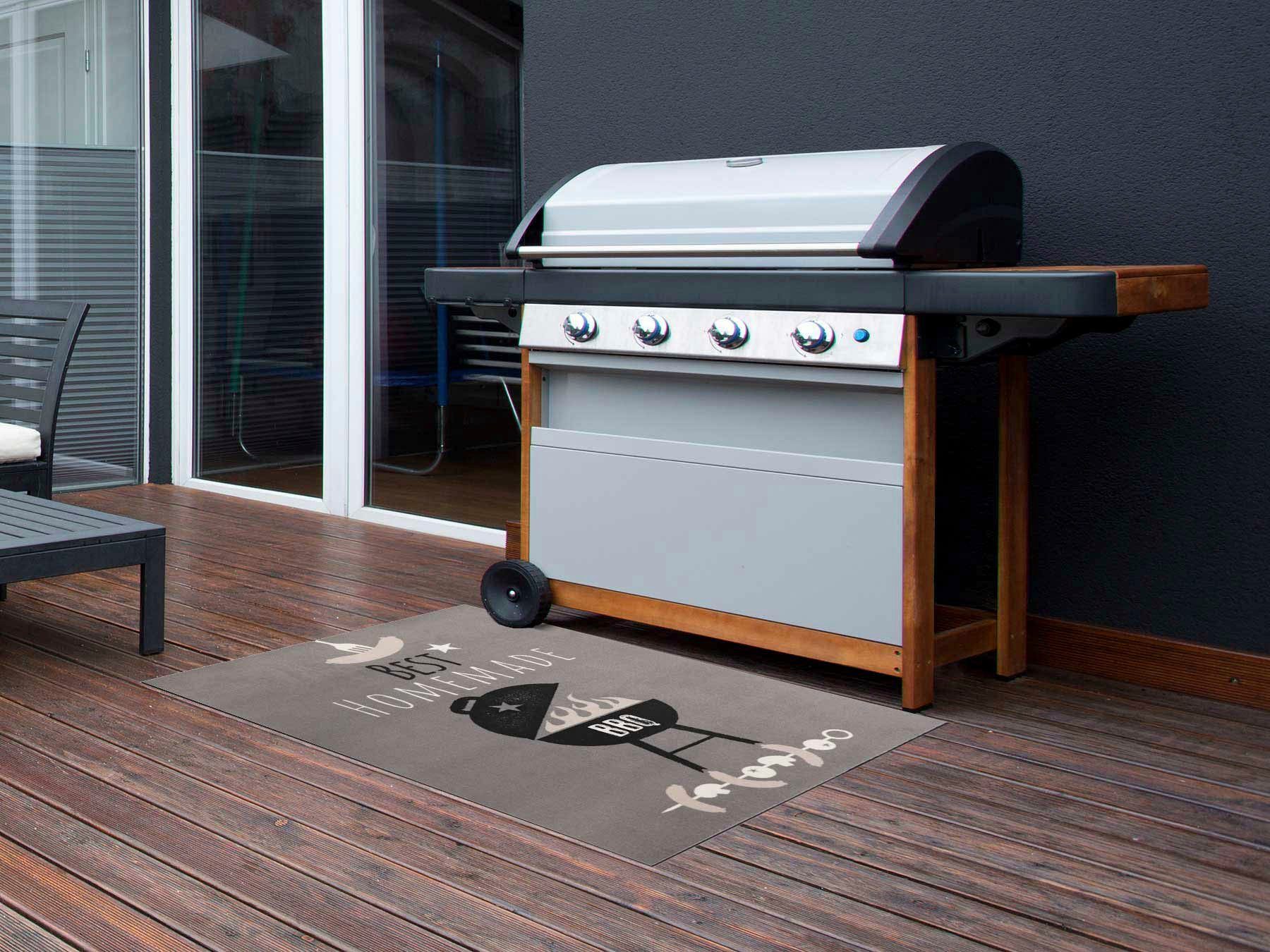Primaflor-Ideen in Textil Mat BBQ grillmat HOMEMADE Barbecuemat ideaal als vloerbescherming, met tekst, antislip, wasbaar