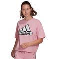 adidas performance t-shirt essentials logo boxy tee roze