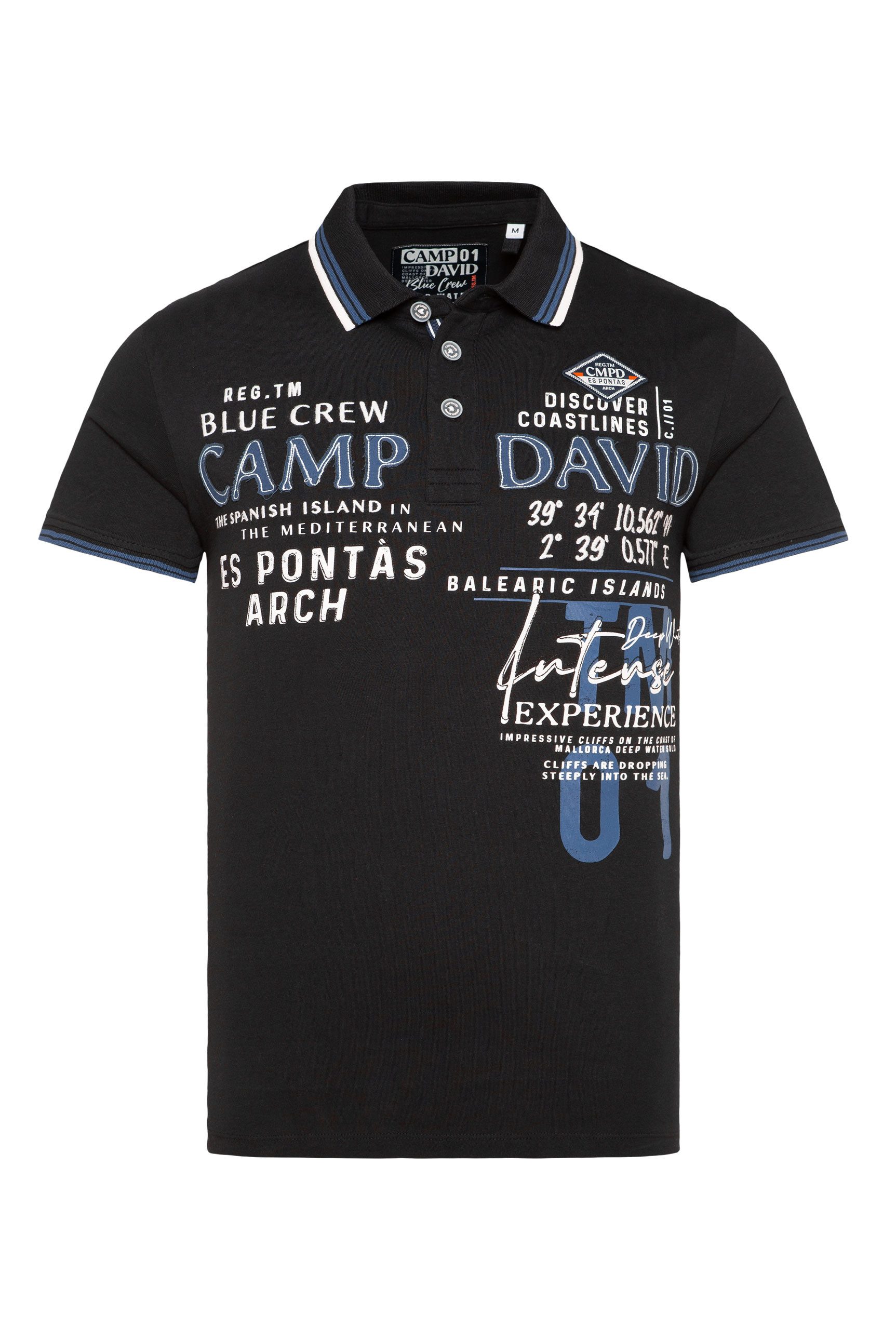 CAMP DAVID Poloshirt met logo-artworks