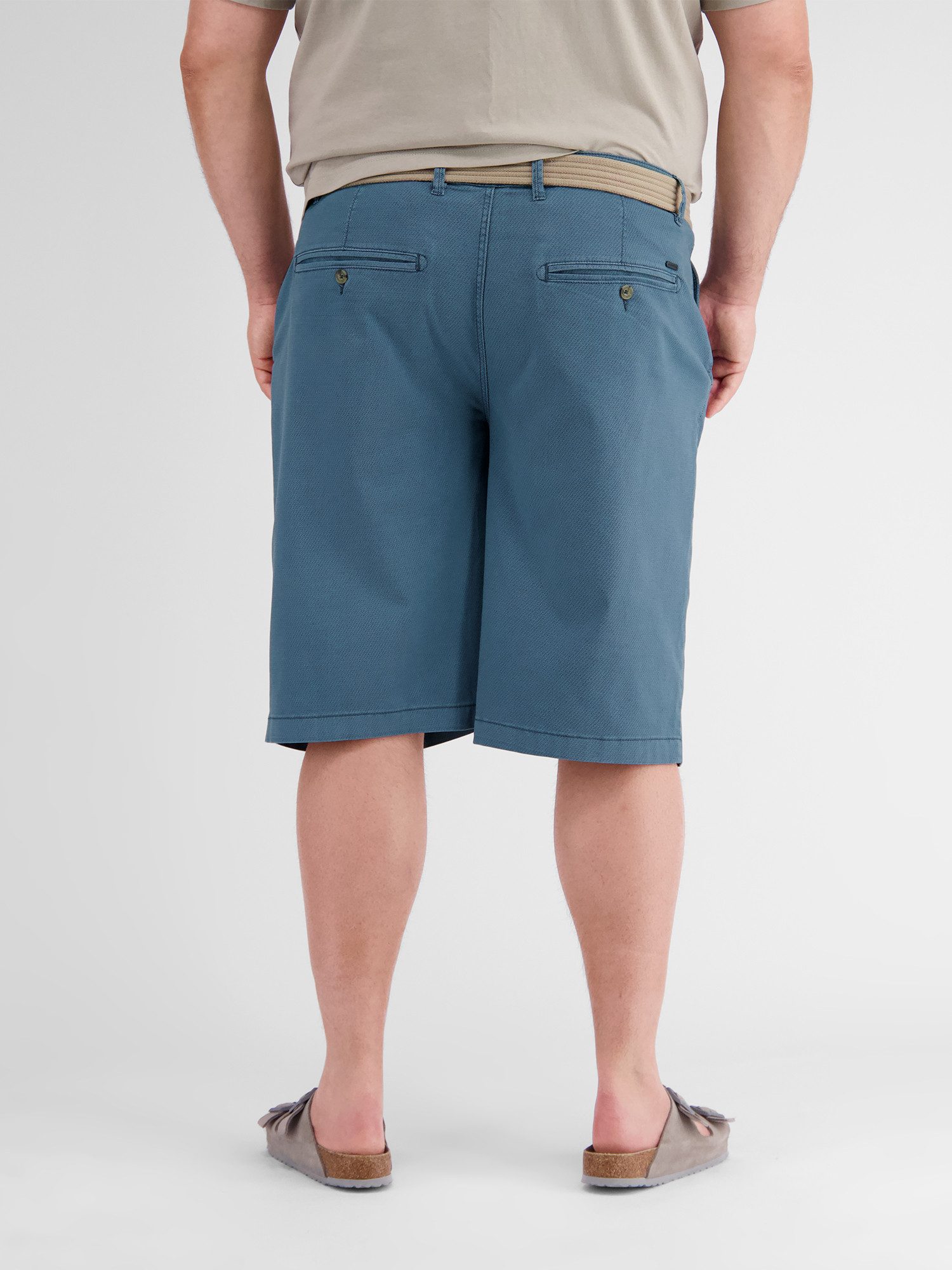 Lerros Bermuda LERROS chino bermuda met riem, in grote maten (set)