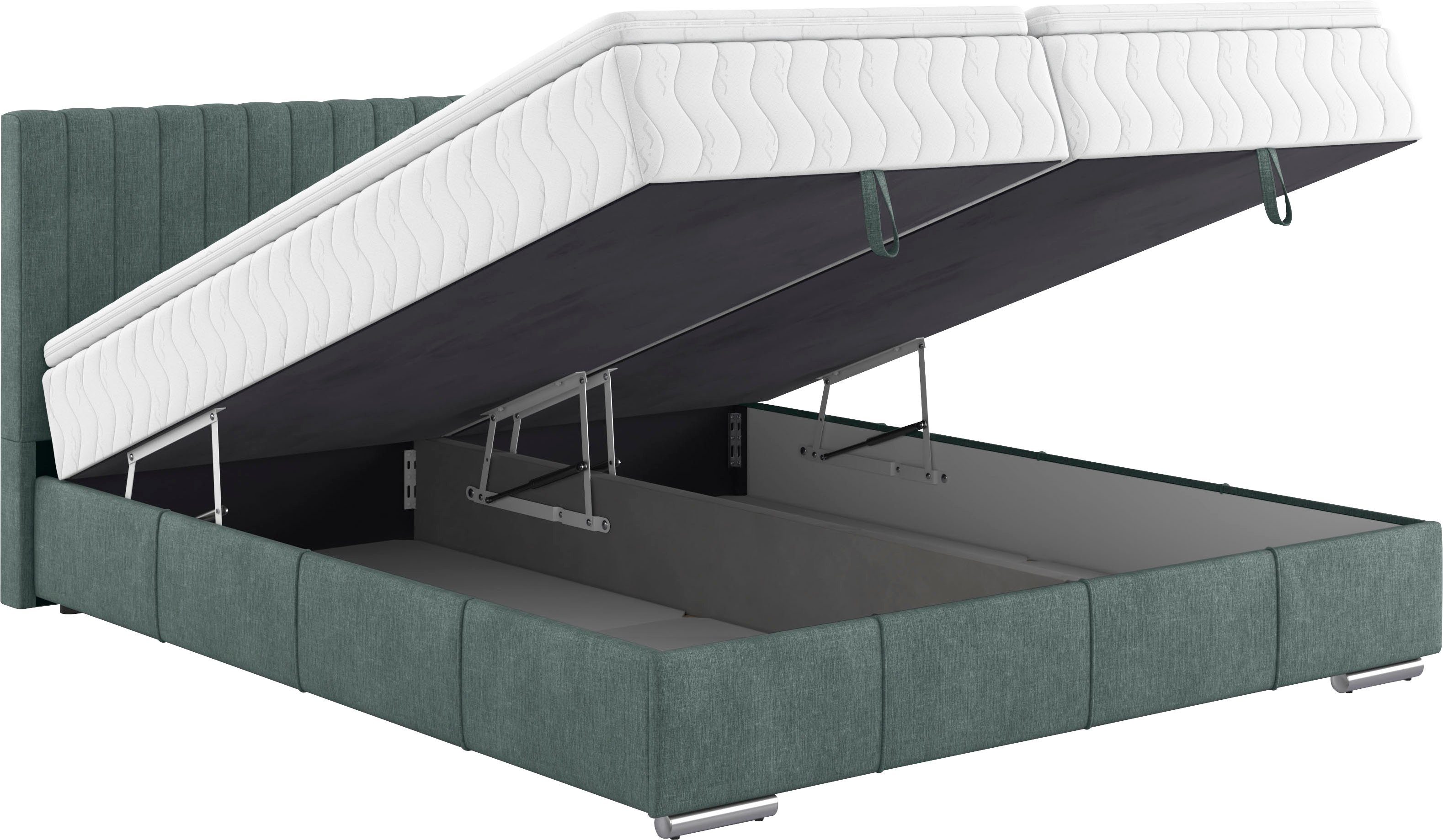 INOSIGN Boxspring Thor met bedbodem, incl. matras, topverkoper Topmatras en sierkussen, in verschillende hardheden beschikbaar