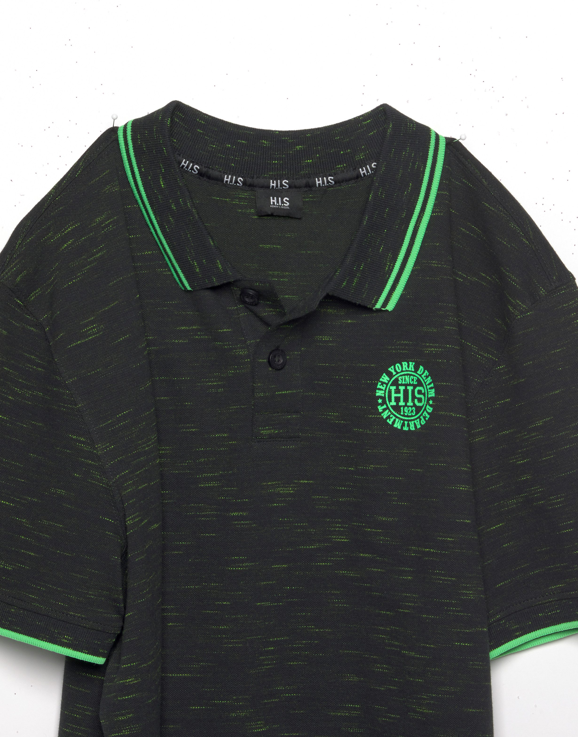 H.I.S Poloshirt korte mouwen, smal gesneden, met polokraag