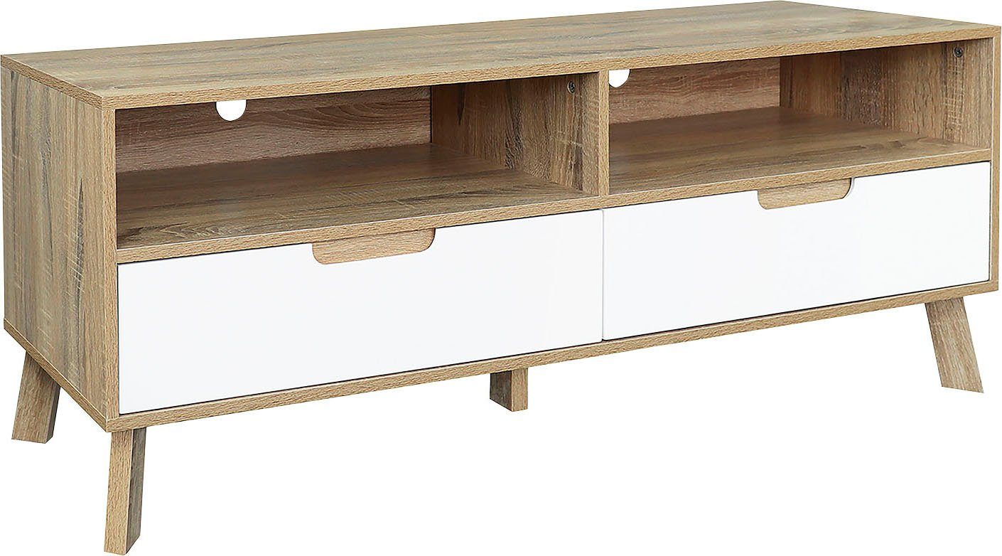 INOSIGN Tv-meubel Delea Commode met 2 kabeldoorvoeren lowboards beige